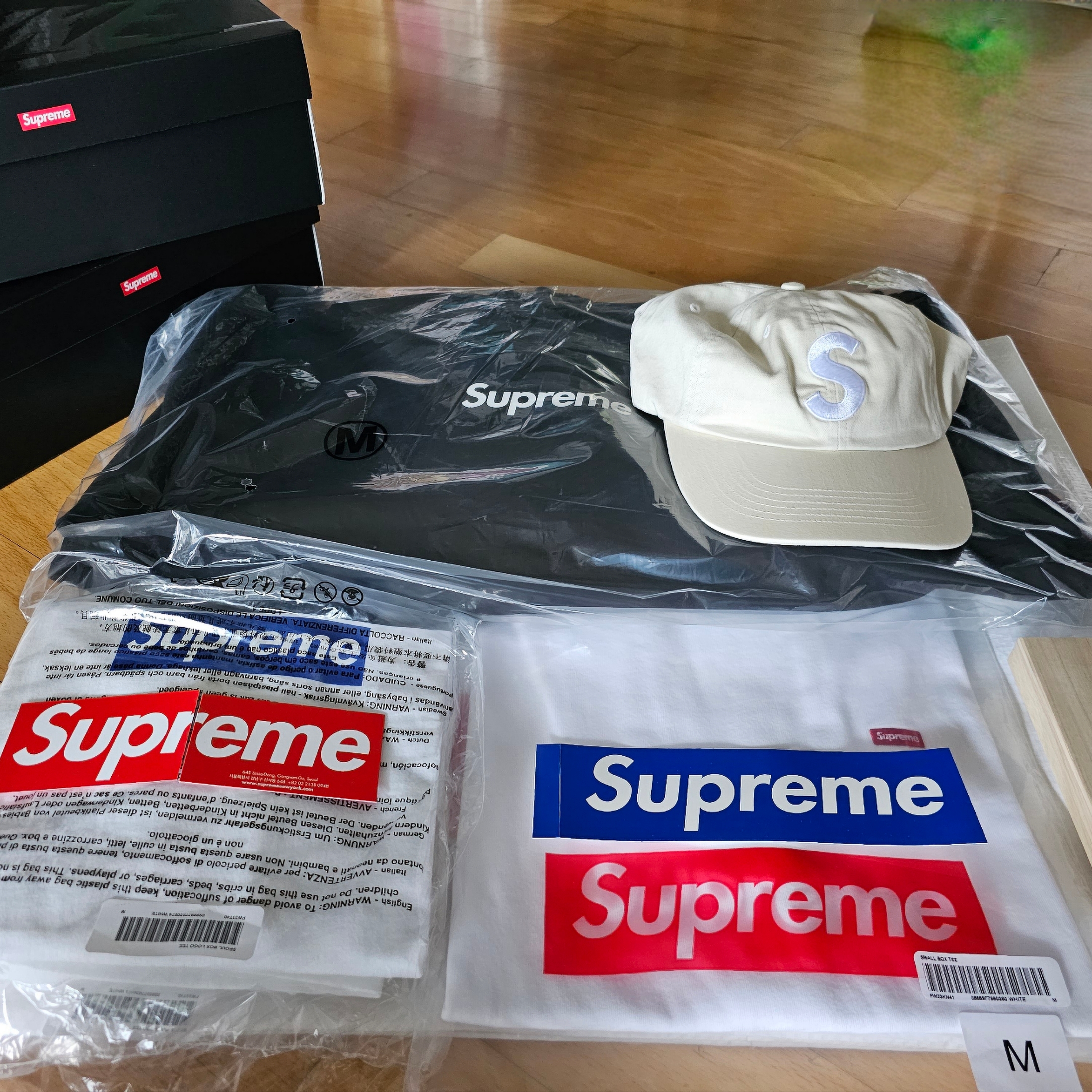 Supreme Pigment Print S Logo 6-Panel Natural - 23FW, Supreme Seoul Box Logo Hooded Sweatshirt Black - 23FW 착용 스타일