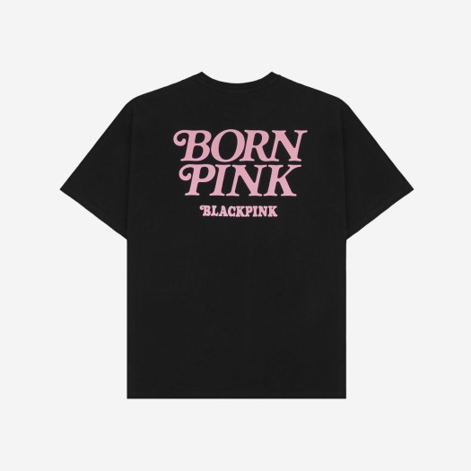 베르디 x 블랙핑크 본 핑크 티셔츠 블랙
