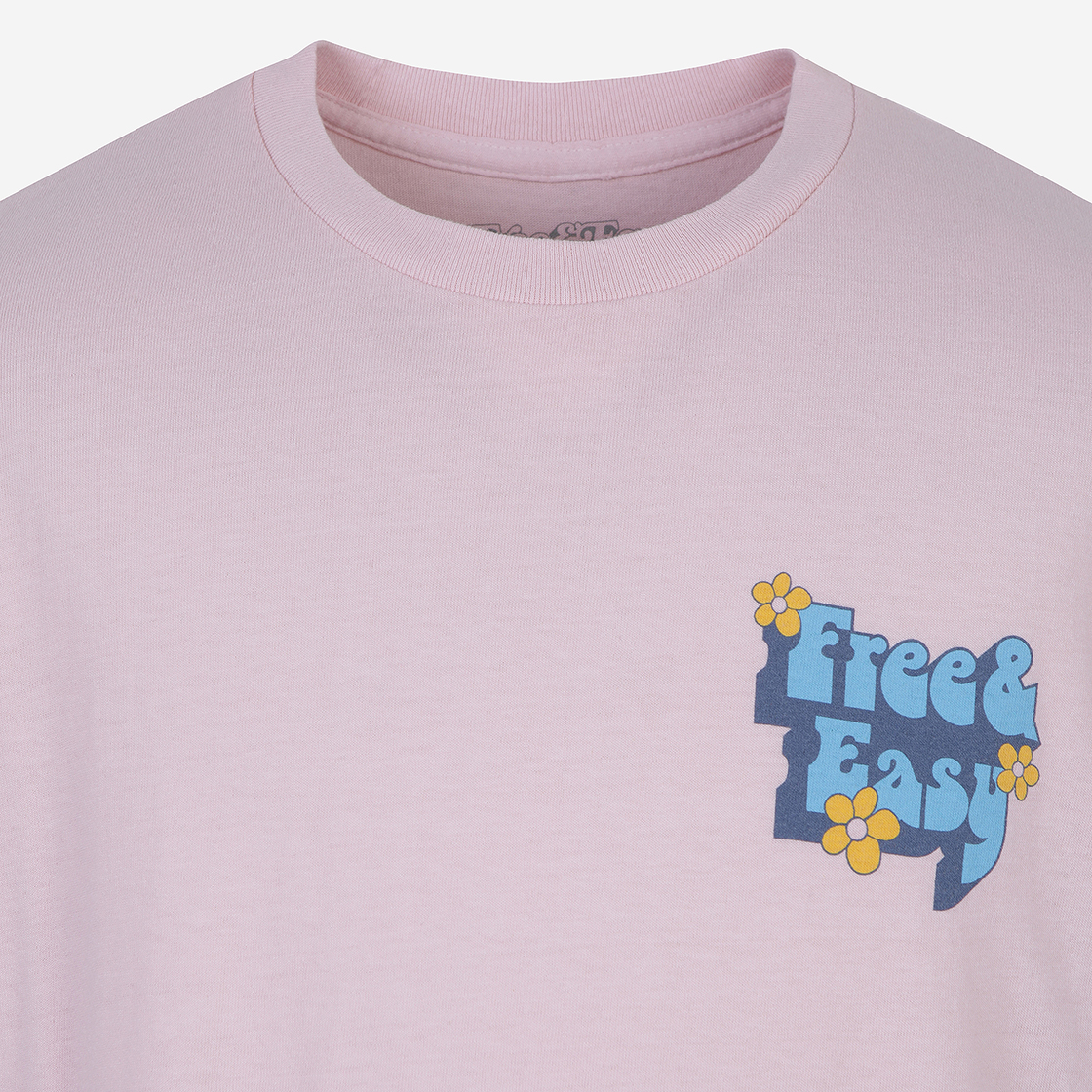 프리앤이지 싸이 플라워 SS 티셔츠 핑크(Free & Easy Psych Flower SS T-Shirt Pink) - 3