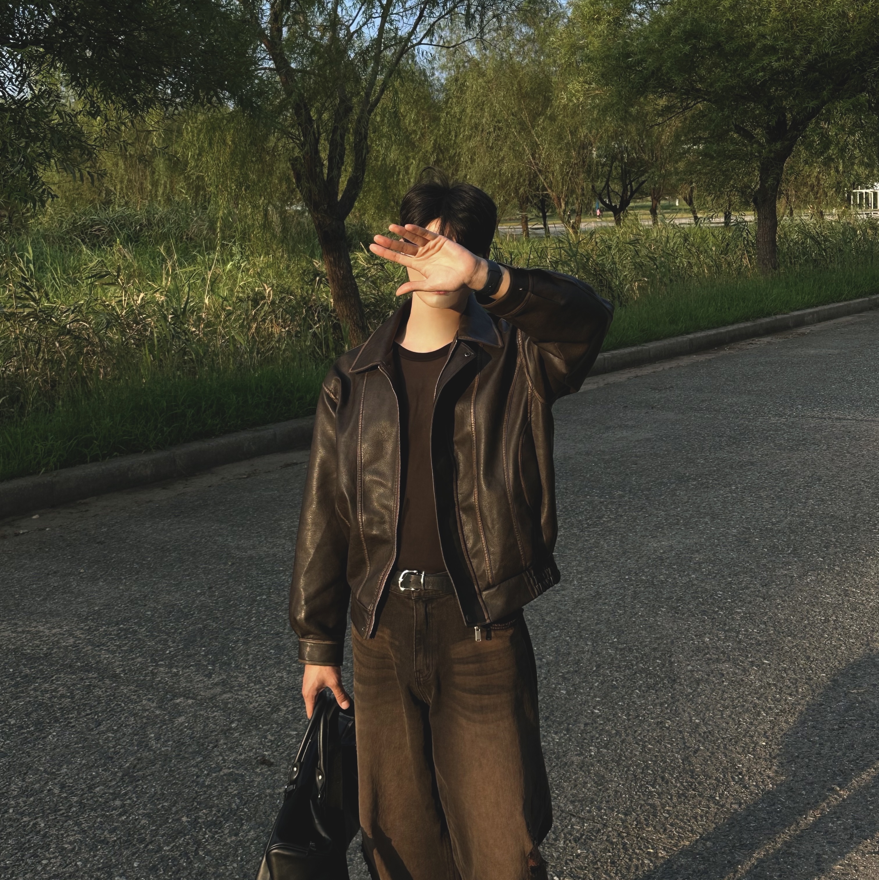 Our Legacy Camion Boot Olive Leather 착용 스타일 - 3