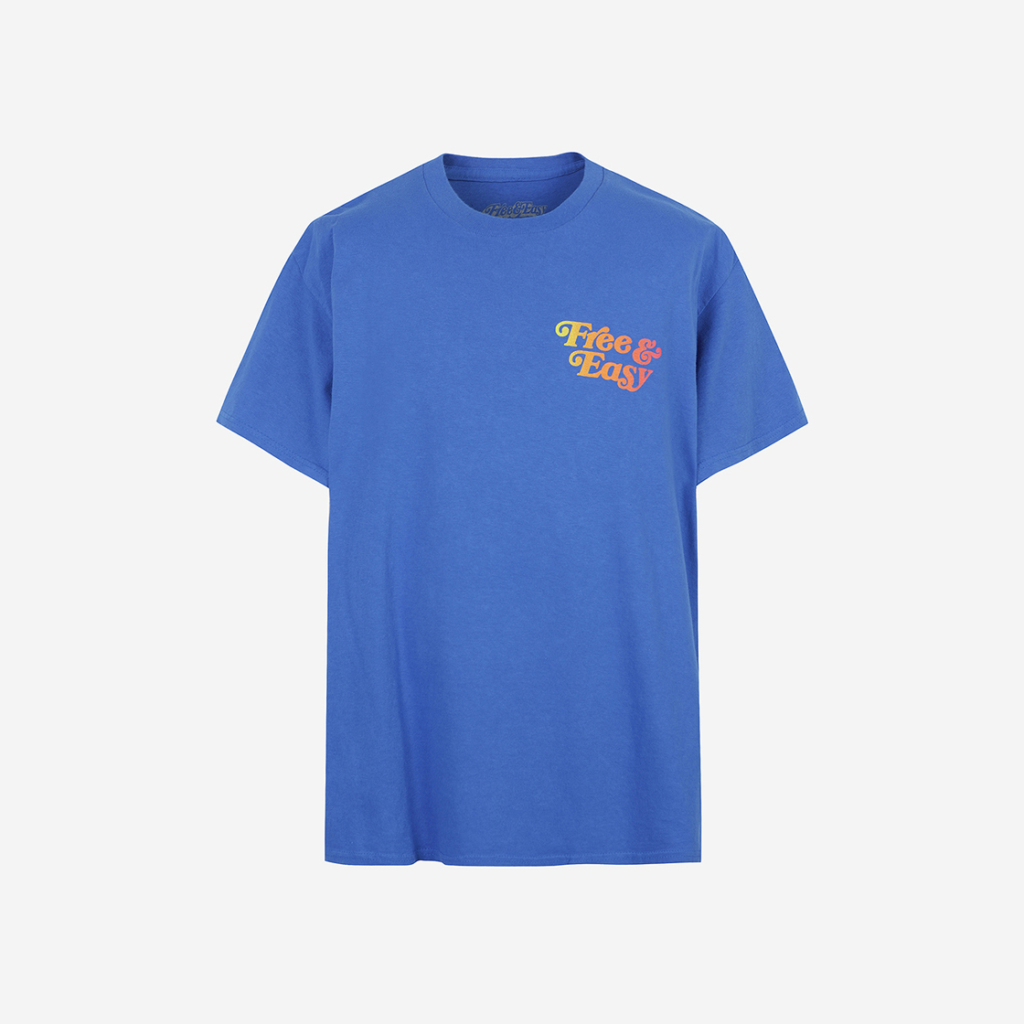 프리앤이지 비 해피 LA SS 티셔츠 블루(Free & Easy Be Happy LA SS T-Shirt Blue) - 2