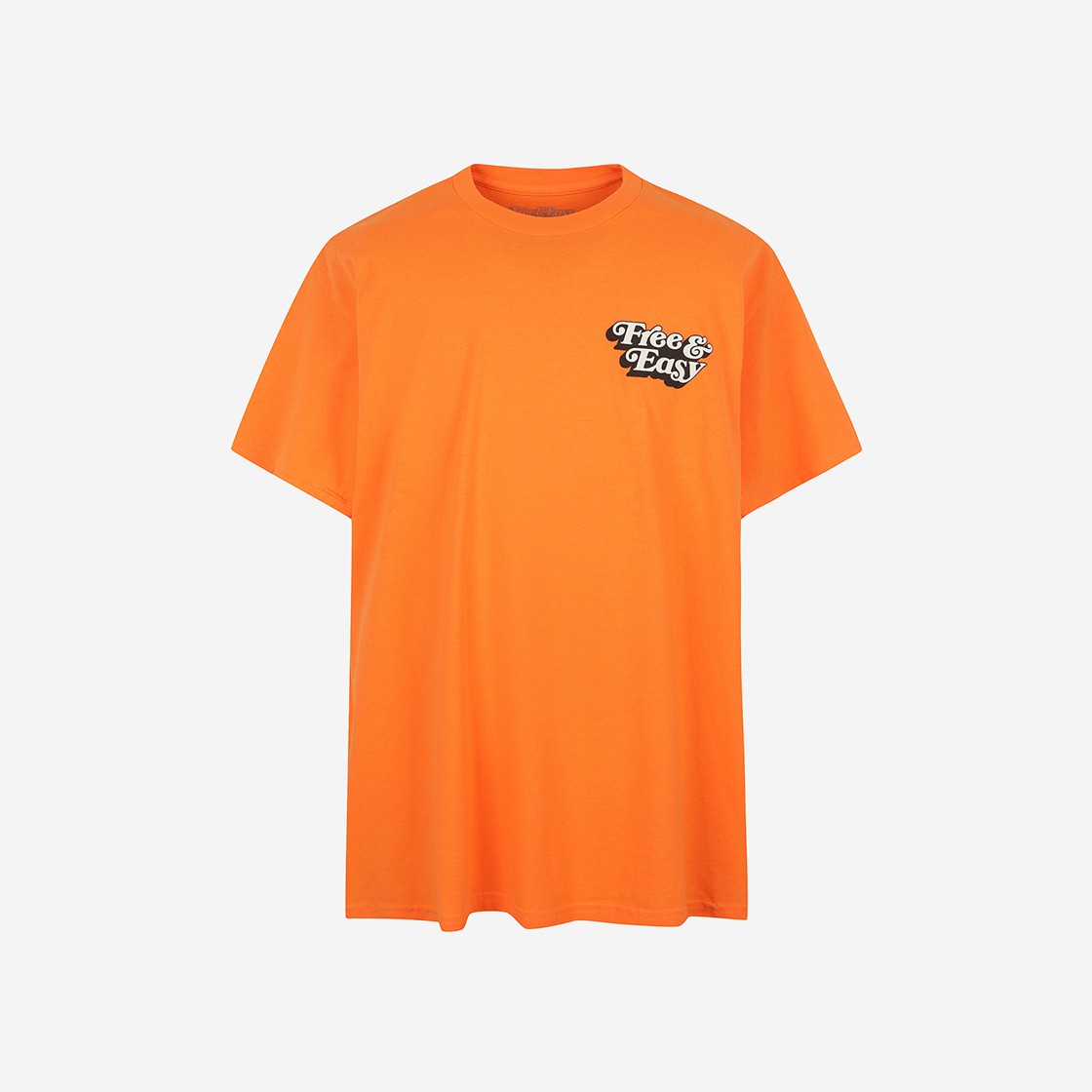 Free & Easy Don't Trip Drop Shadow SS T-Shirt Neon Orange 상세 이미지 2