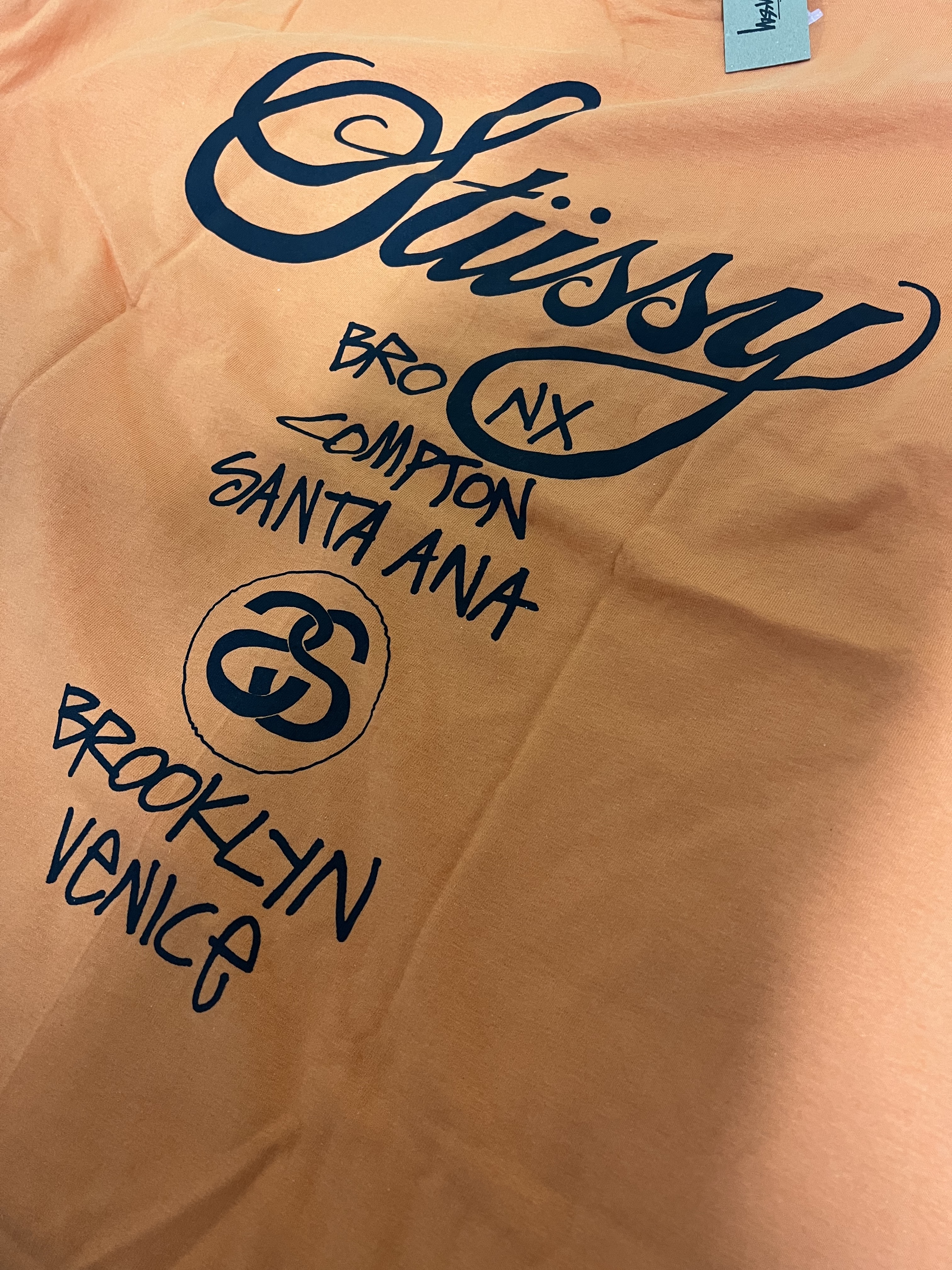 Stussy World Tour LS T-Shirt Coral 2023 착용 스타일 - 2