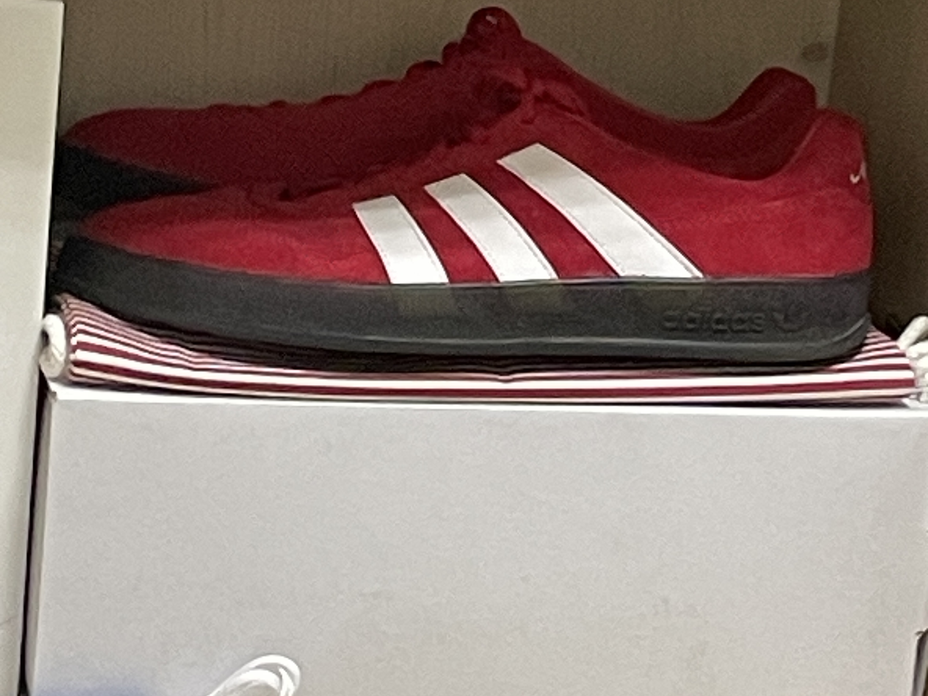 Adidas x Mark Gonzales Aloha Super Scarlet 착용 스타일