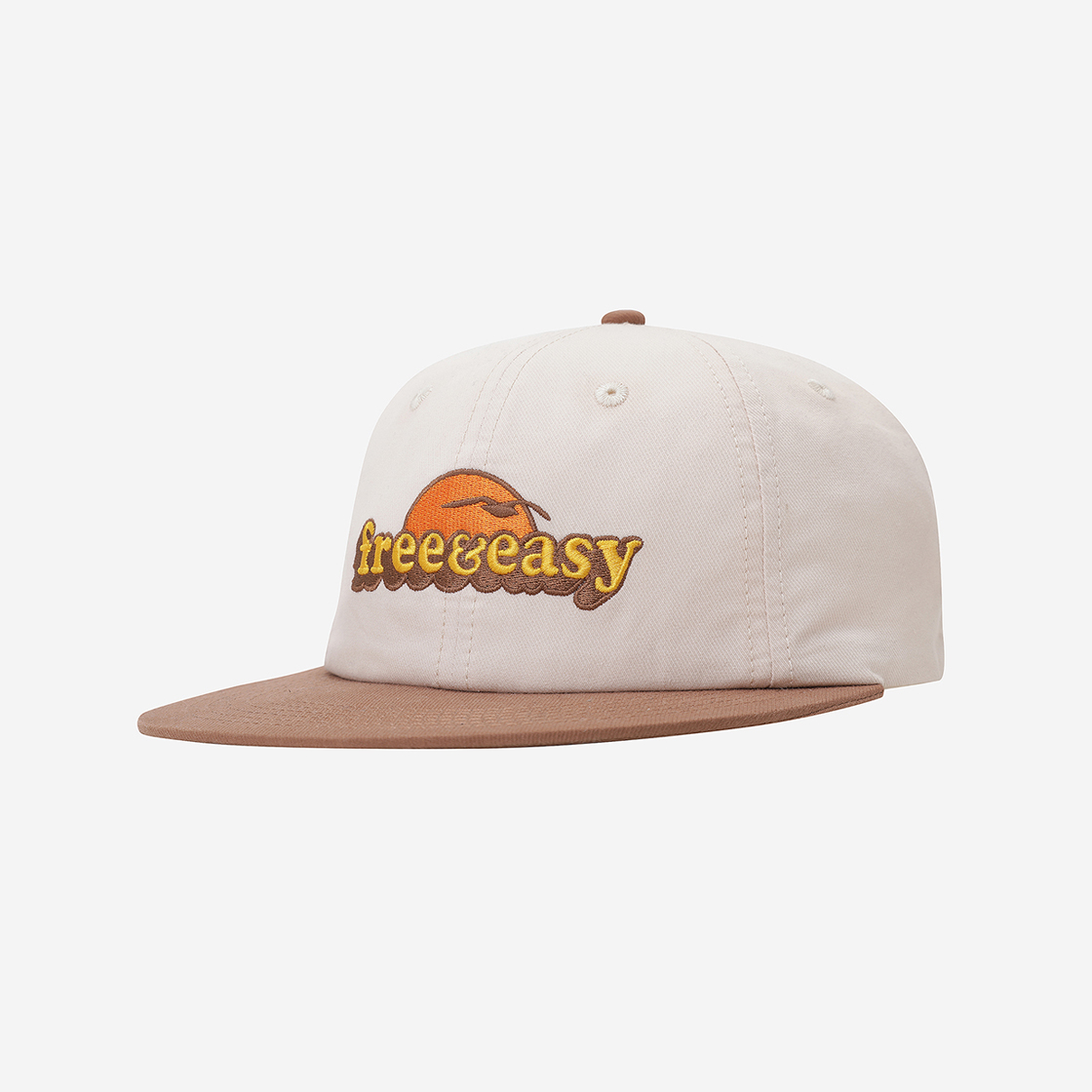 프리앤이지 바자 선 투 톤 라이트웨이트 햇 본 브라운(Free & Easy Baja Sun Two Tone Lightweight Hat Bone Brown) - 2