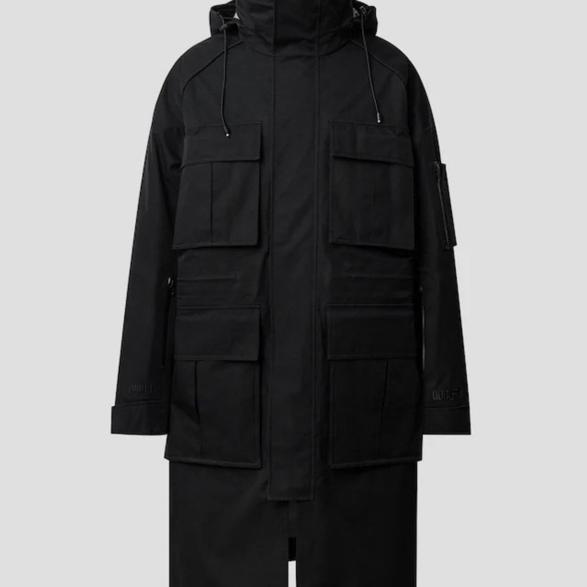 Juun.J Gore-Tex Collaboration Windstopper Jacket Black 착용 스타일 - 2
