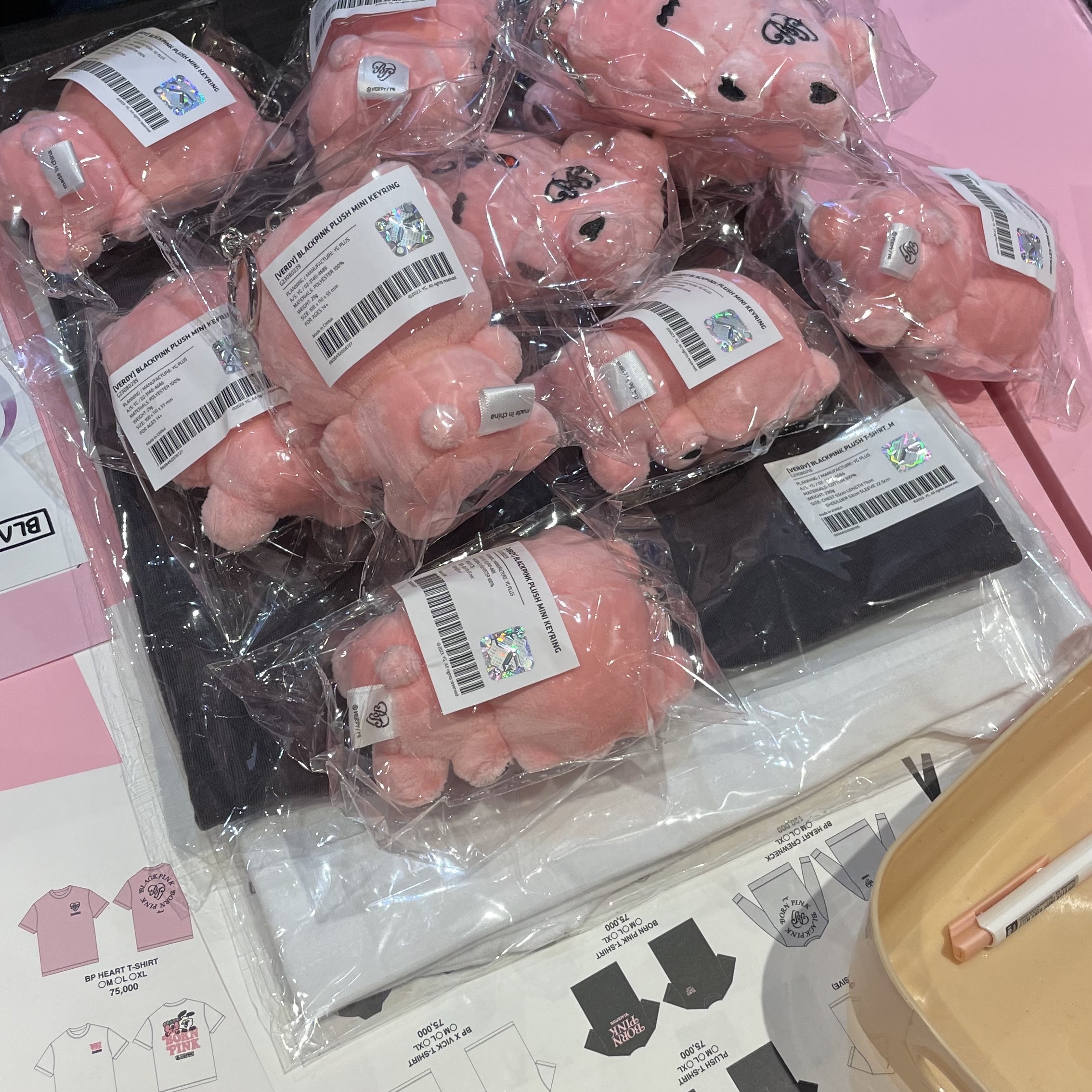 Verdy x Blackpink Binky Keychain Pink 착용 스타일