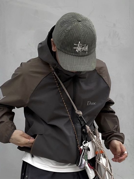 Stussy Lined Nylon Low Pro Cap Green, Stussy Stock Canvas Low Pro Cap Light Green 착용 스타일 - 2