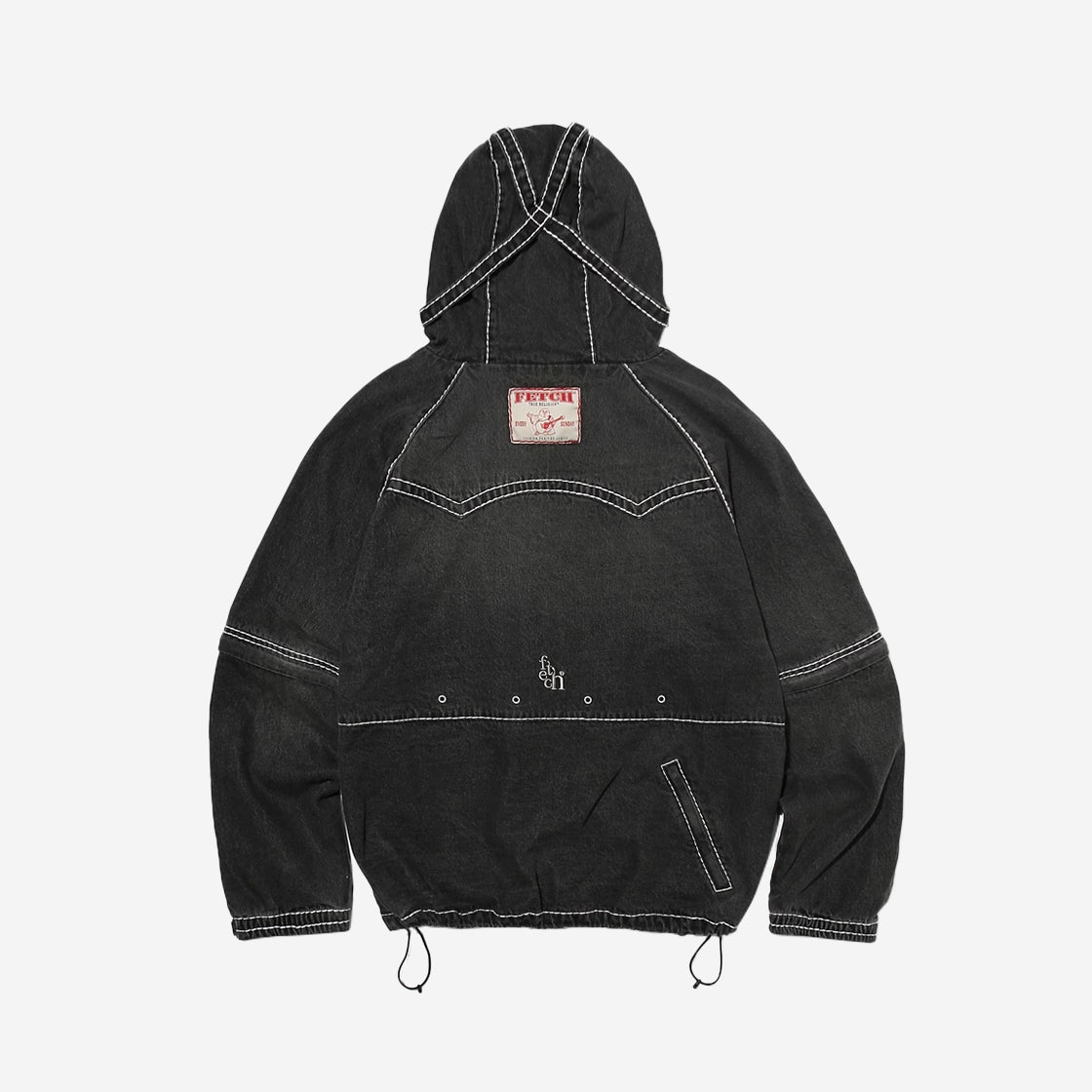TR23FWDJ04UBK True Religion x Fetch Denim Separate Parka Black - #2