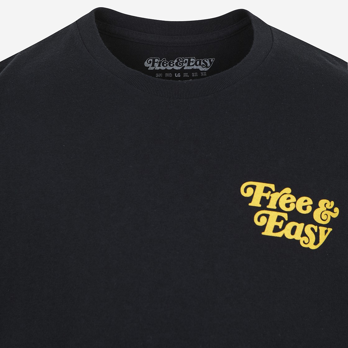 Free & Easy Be Happy LA SS T-Shirt Black 상세 이미지 3