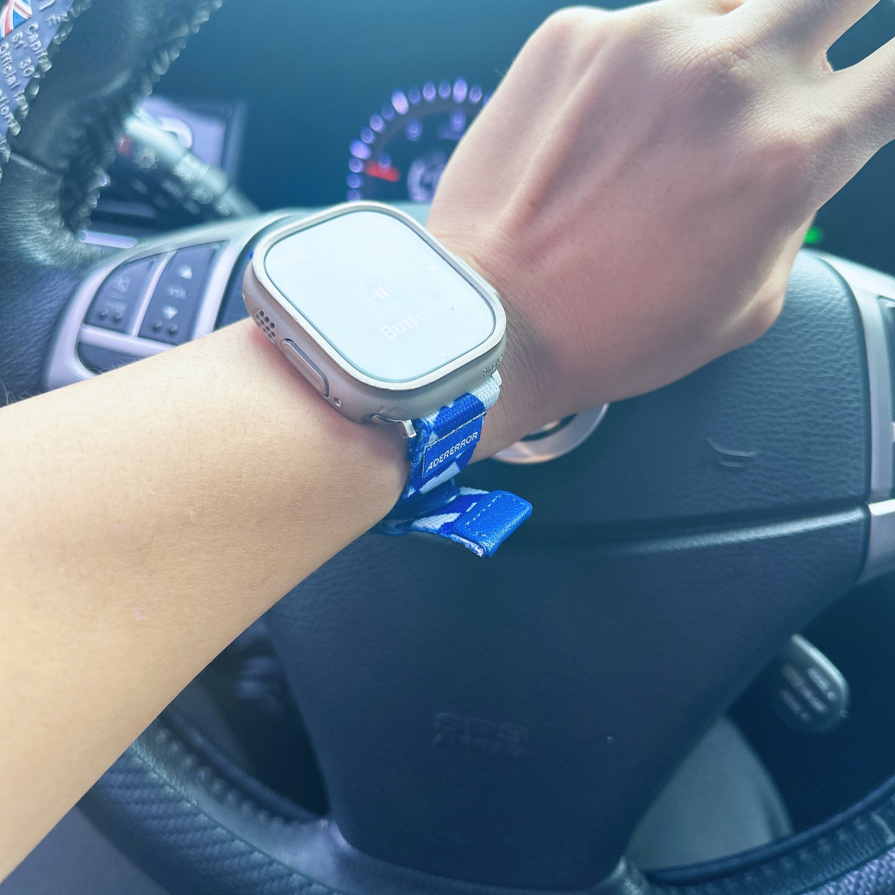 Ader Error Tenit Watch Strap Z-Blue 착용 스타일