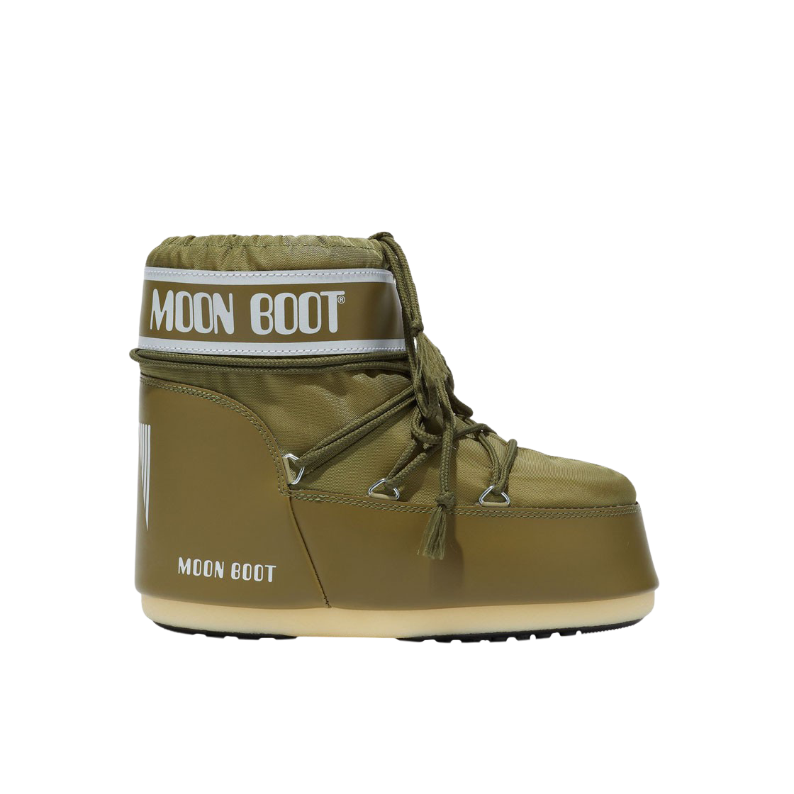 (W) 문부츠 아이콘 로우 나일론 부츠 카키((W) Moon Boot Icon Low Nylon Boots Khaki)