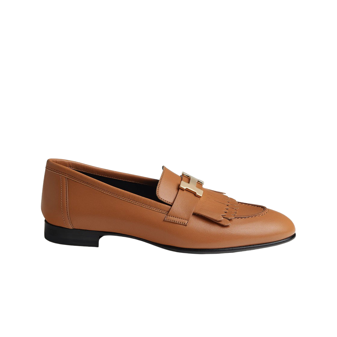 H192203ZA3 (W) Hermes Royal Loafers Goatskin & Permabrass Naturel