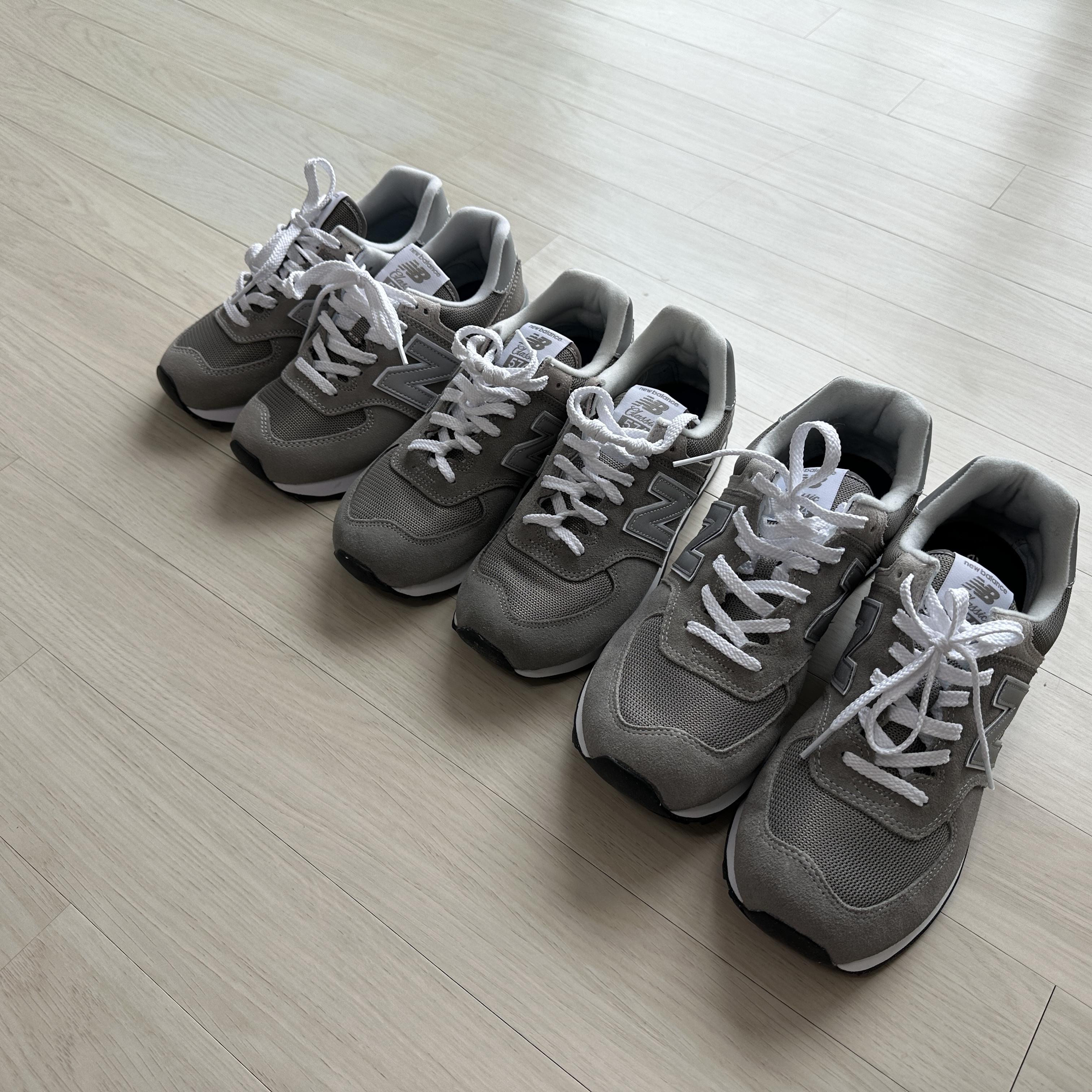 (W) New Balance 574 Worn By Anyone Grey - B Standard, New Balance 574 Worn By Anyone Grey - D Standard 착용 스타일