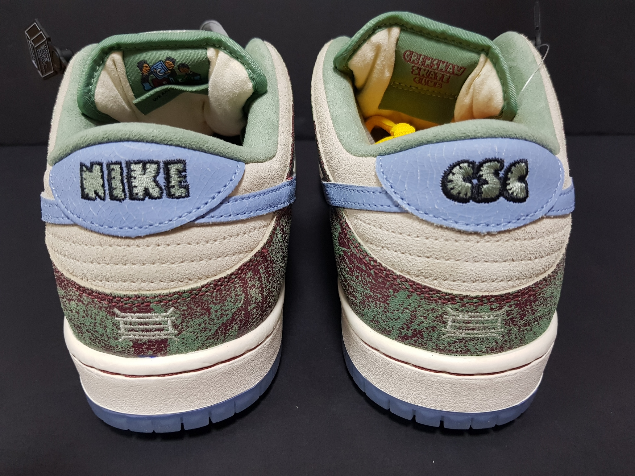 Nike x Crenshaw Skate Club SB Dunk Low Sail Light Blue Cedar 착용 스타일 - 5
