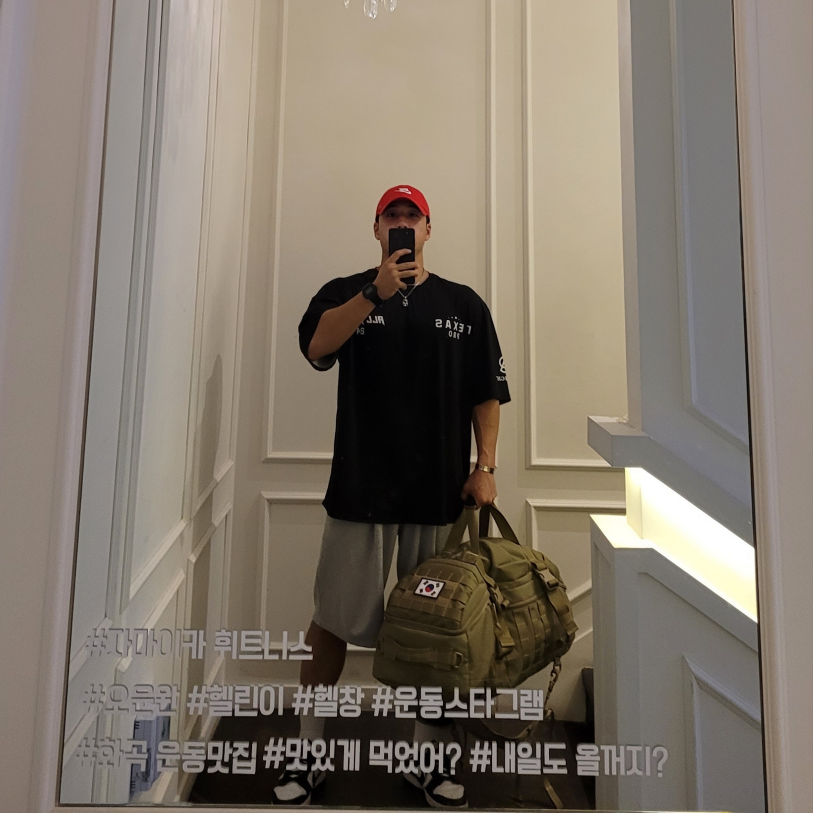 Nike Heritage 86 Futura Washed Cap University Red 착용 스타일