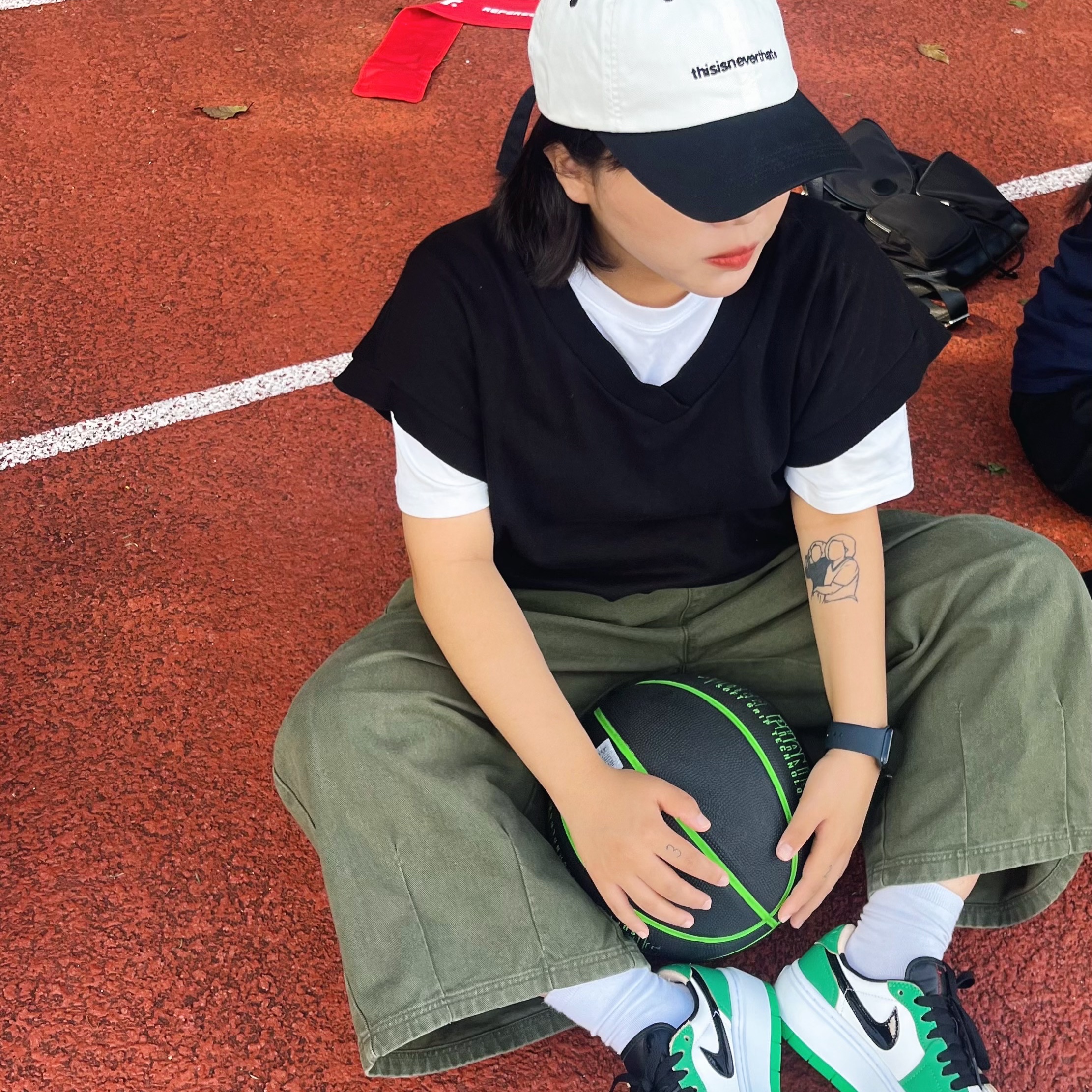 (W) Jordan 1 Elevate Low SE Lucky Green 착용 스타일