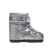 (W) Moon Boot Icon Low Nylon Boots Silver Satin