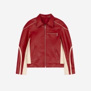 Porta Contrabass Leather Jacket Red