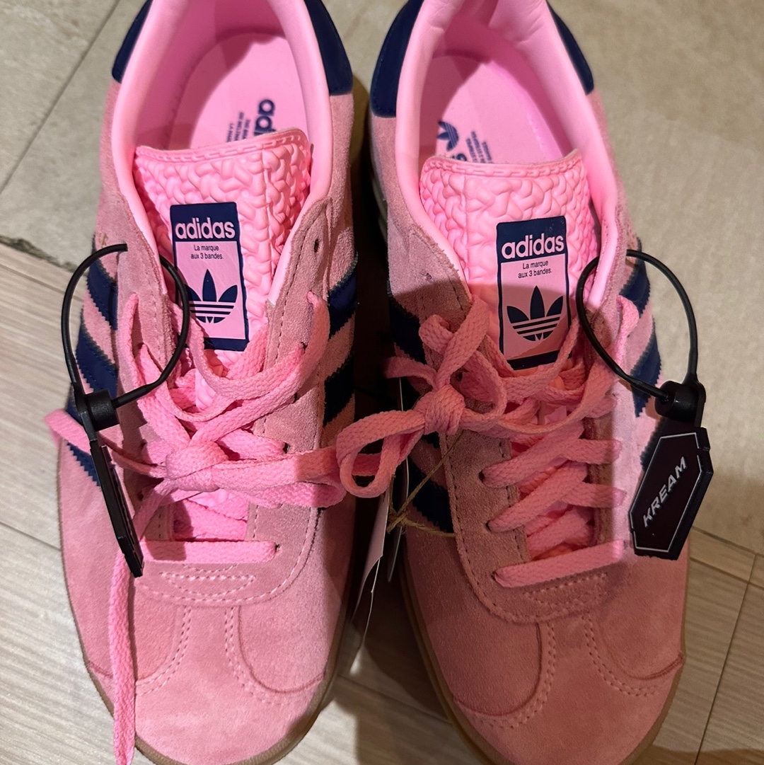 (W) Adidas Gazelle Bold Pink Glow Victory Blue 착용 스타일