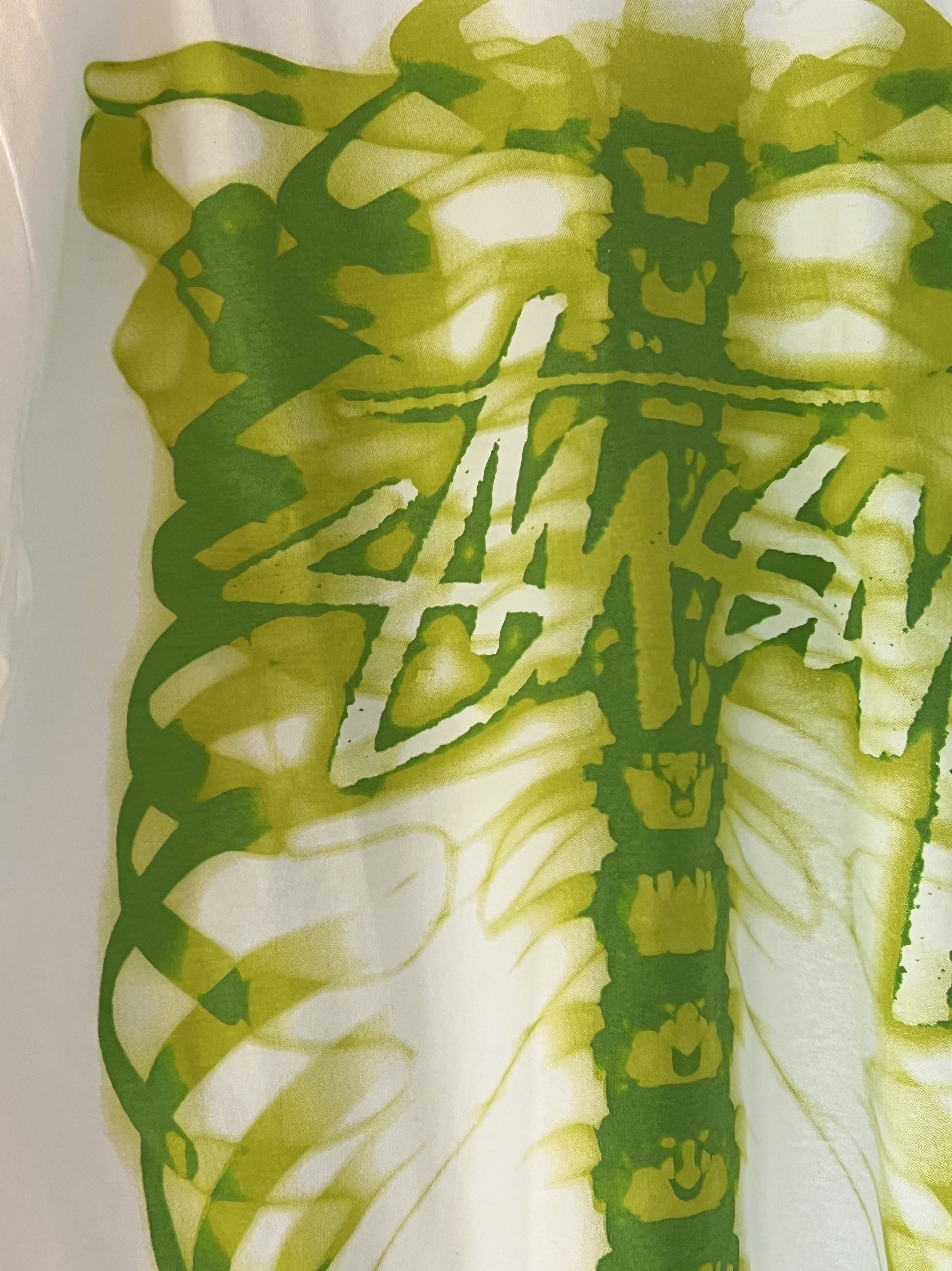 Stussy Rib Cage LS T-Shirt White 착용 스타일 - 1