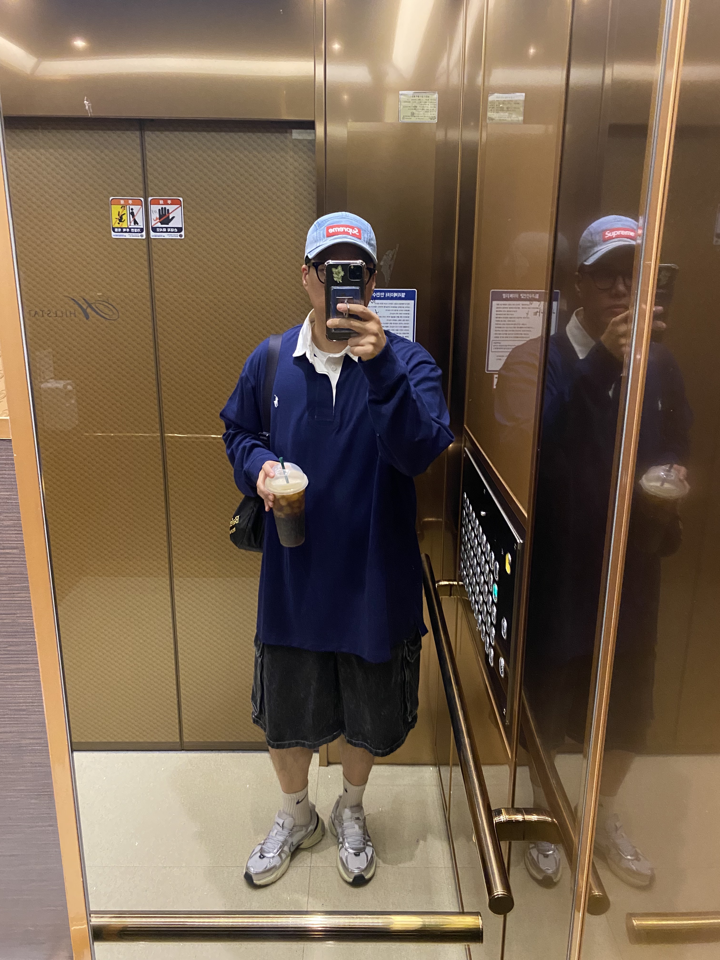 Nike V2K Run Summit White Metallic Silver, Supreme Washed Chino Twill Camp Cap Denim - 21FW 착용 스타일