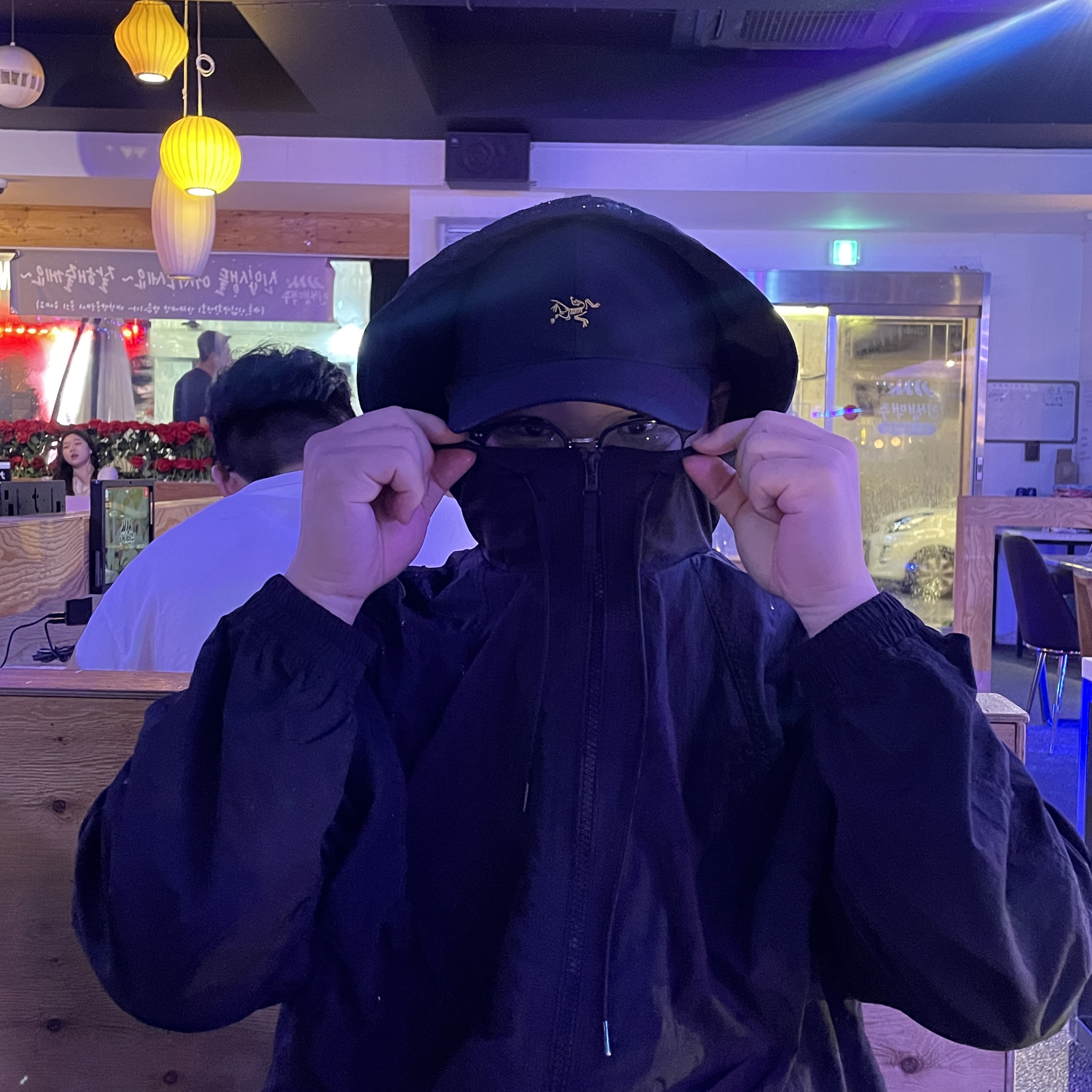 Arc'teryx Small Bird Cap Black 착용 스타일 - 1