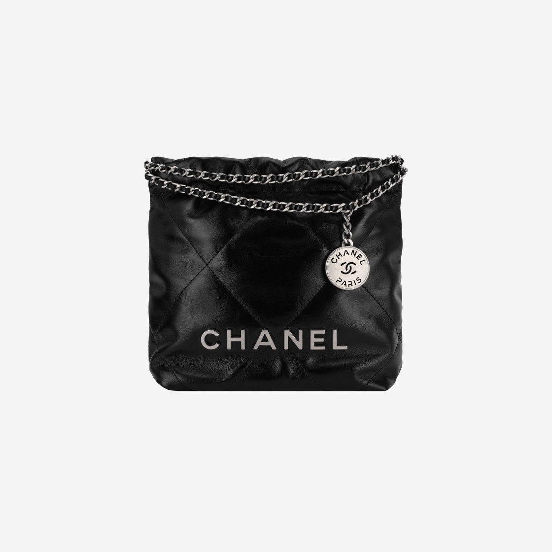 샤넬 22 미니 핸드백 카프스킨 & 실버 메탈 블랙 | Chanel | KREAM