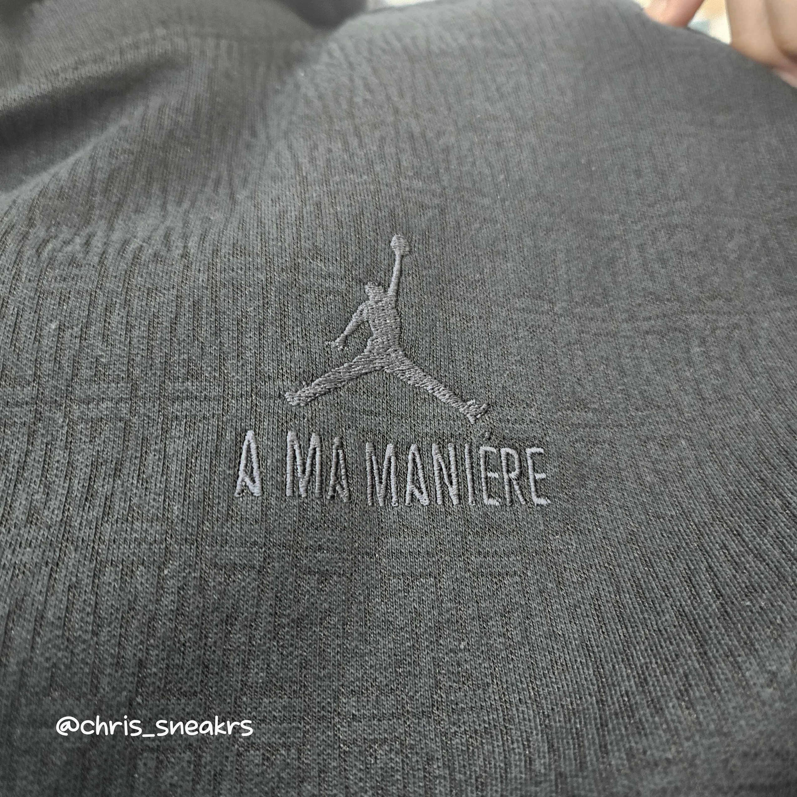 Jordan x A Ma Maniere Jacquard Hoodie Black - Asia 착용 스타일 - 1