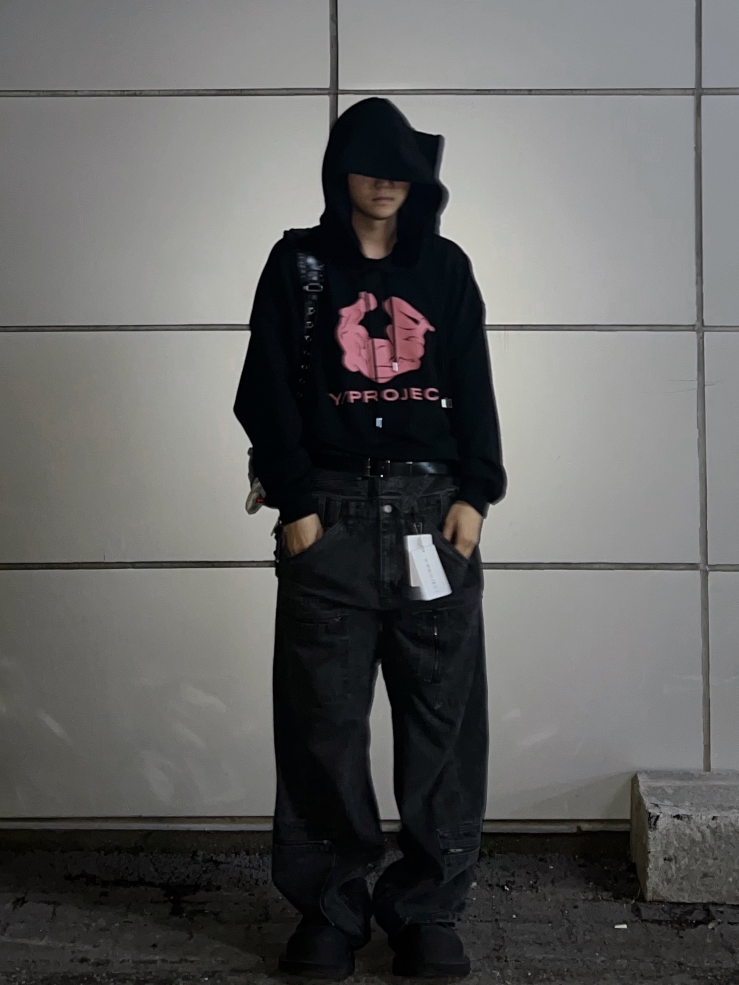 Balenciaga Steroid Derby Black, Balenciaga Arena Lambskin Le Cagole XS Shoulder Bag Black 착용 스타일