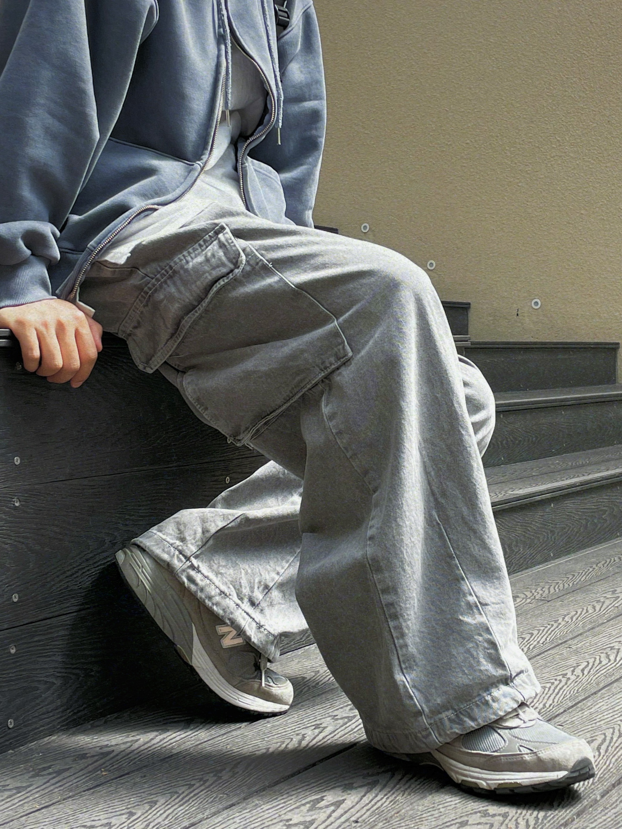 New Balance 993 Made in USA Grey - D Standard 착용 스타일 - 2