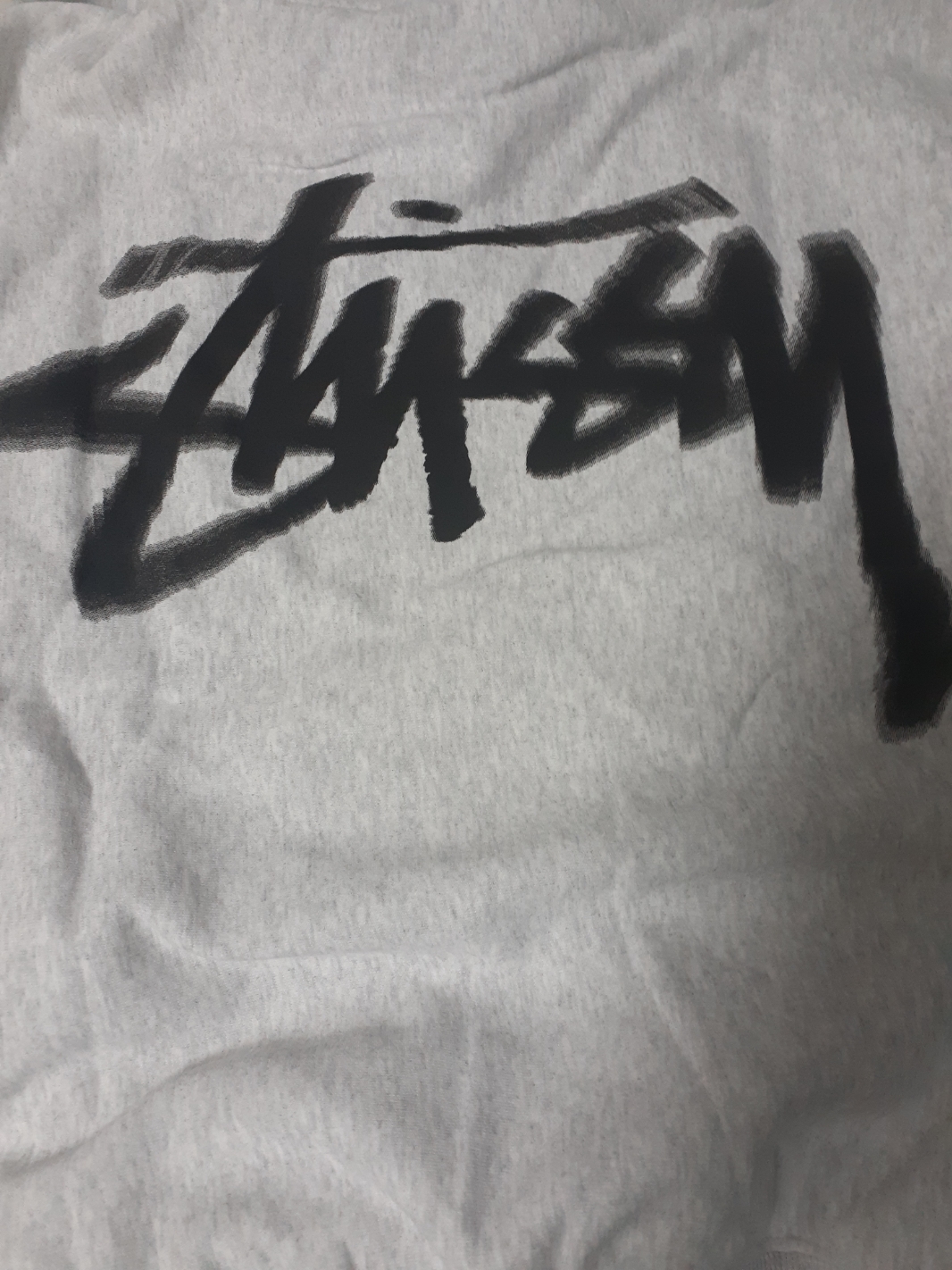 Stussy Dizzy Stock Hoodie Ash Heather 착용 스타일 - 2