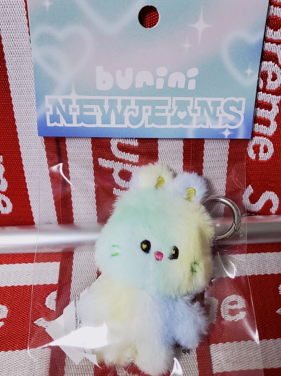 NewJeans Bunini Doll Keyring Blue Multi 착용 스타일
