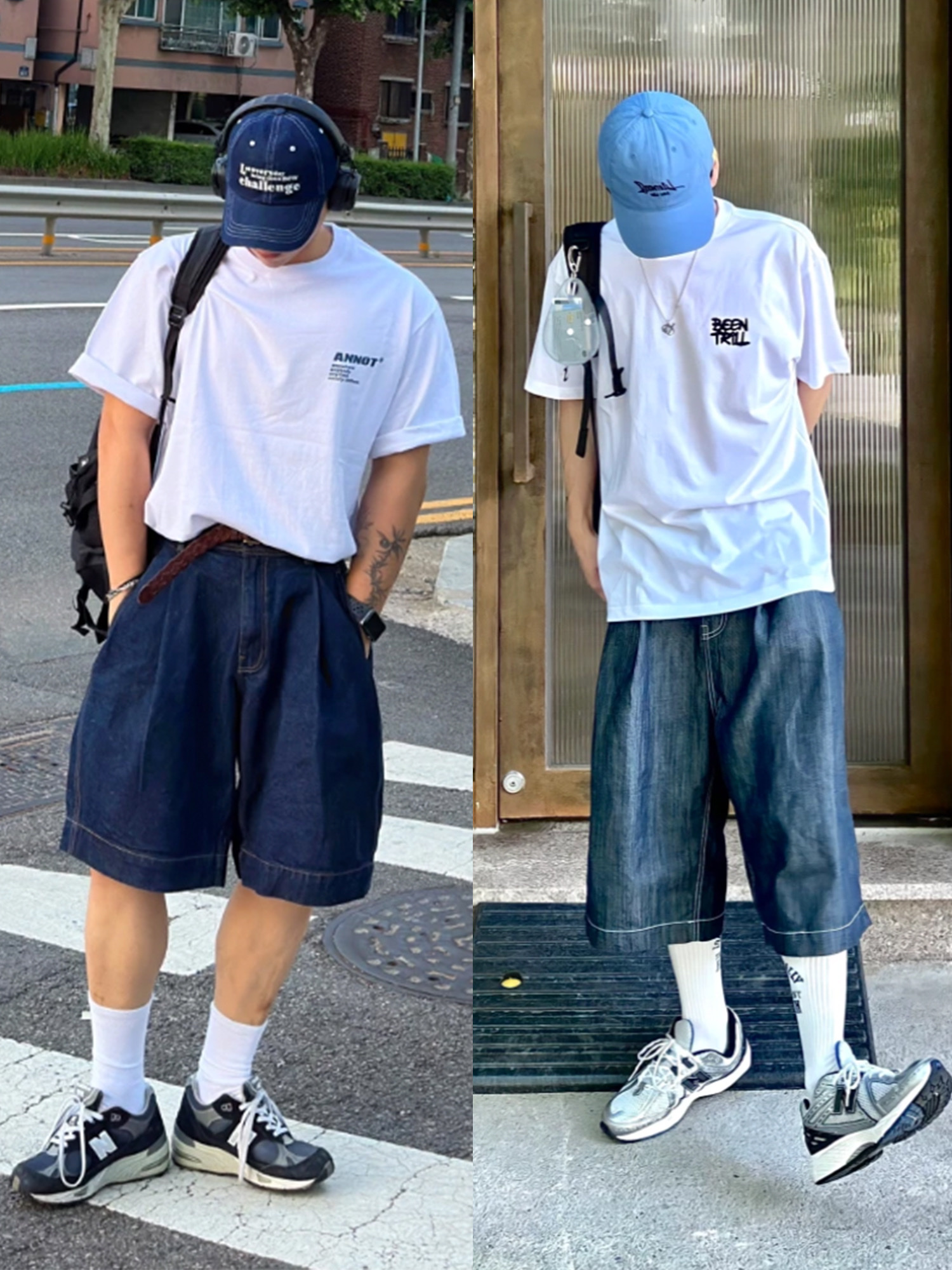 New Balance x Aime Leon Dore 991 Made in UK Grey, Supreme x The North Face Snakeskin Packable Reversible Crusher Black - 18SS 착용 스타일 - 3