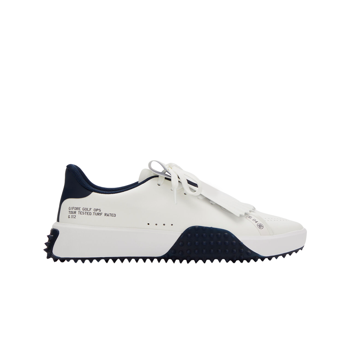 (W) 지포어 G 112 PU 레더 킬티 골프 슈즈 스노우 트와일라잇((W) G/Fore G 112 PU Leather Kiltie Golf Shoes Snow Twilight) - 1
