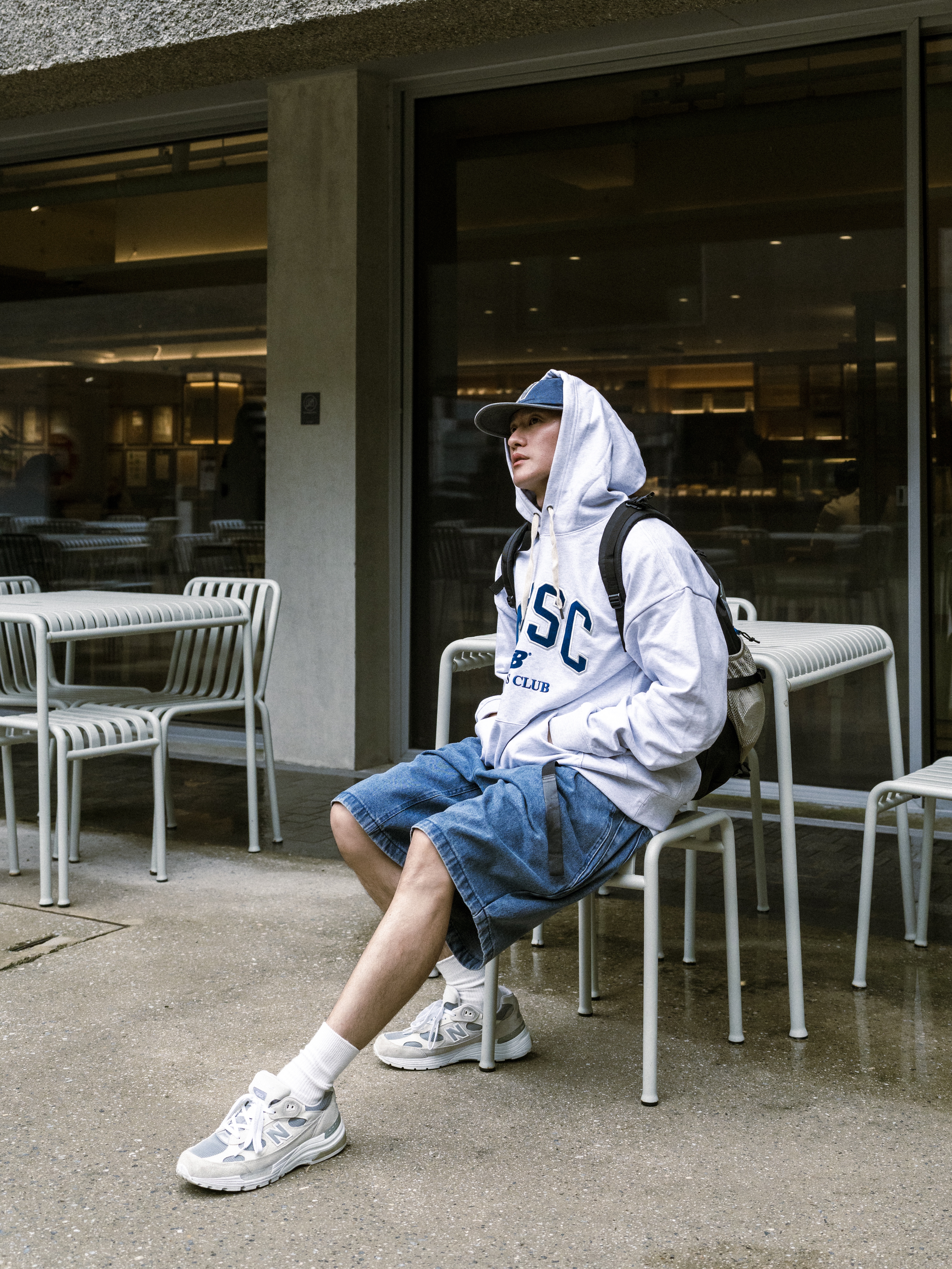 Supreme Backpack Blue - 23FW 착용 스타일 - 2