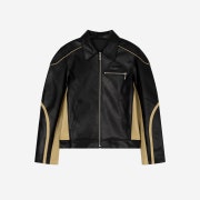 Porta Contrabass Leather Jacket Black
