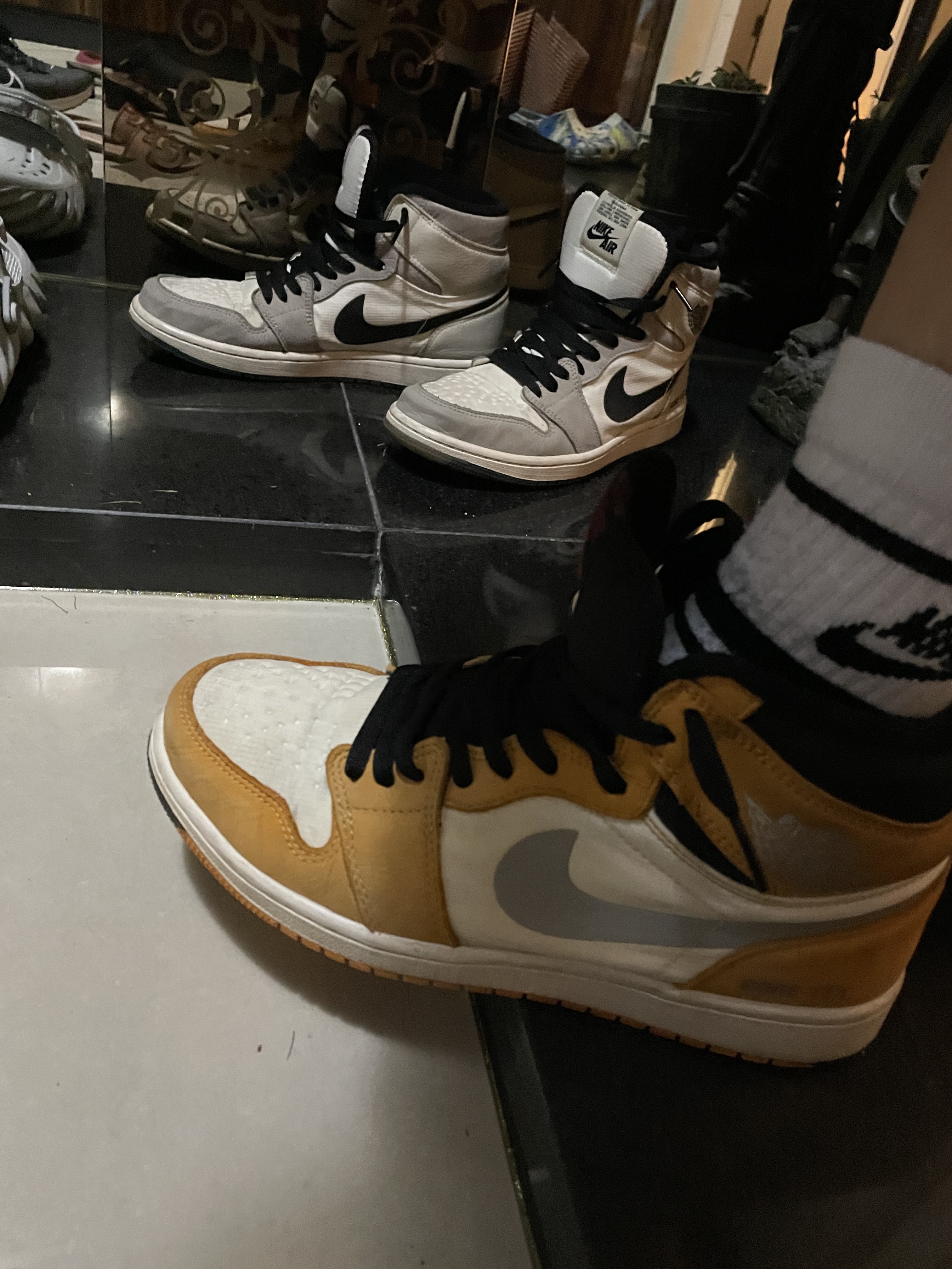 Jordan 1 Element Gore-Tex Light Curry, Jordan 1 Element Gore-Tex Sail 착용 스타일