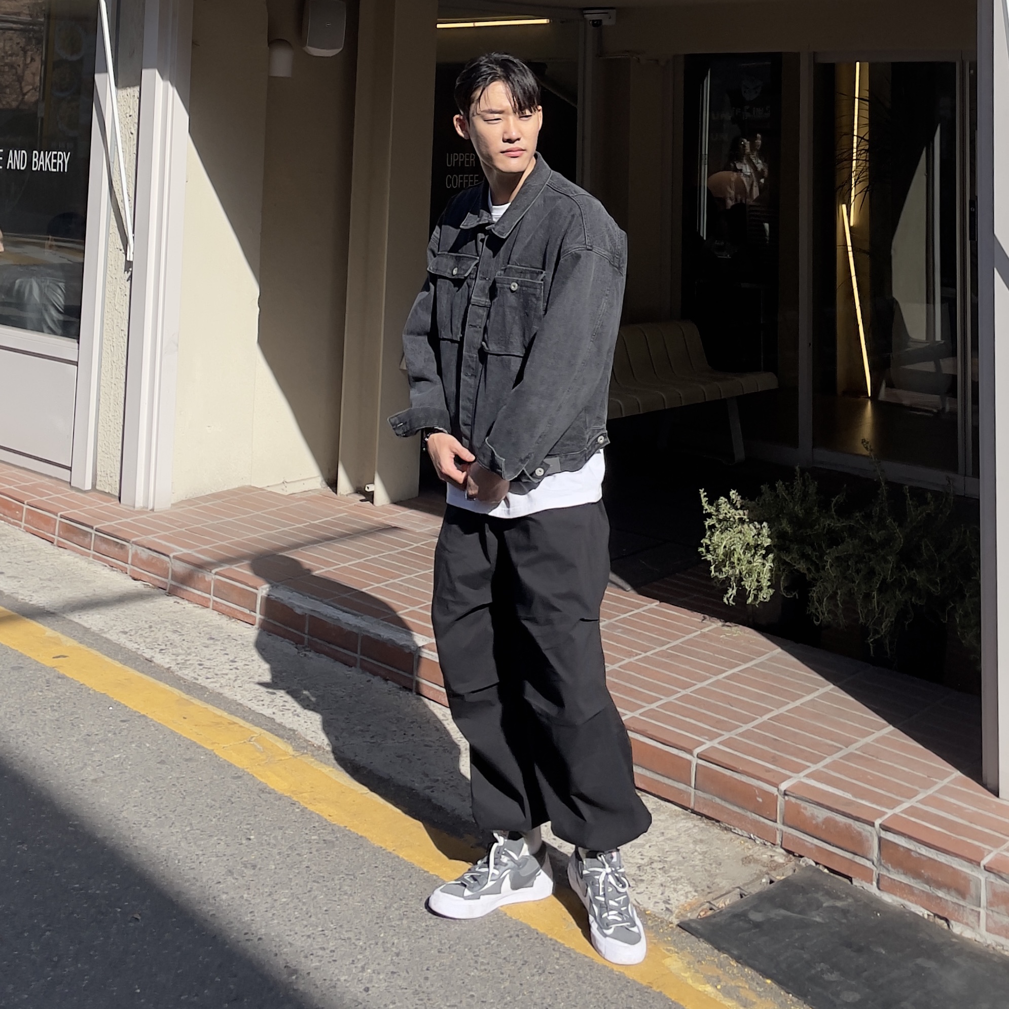 Nike x Sacai Blazer Low Iron Grey 착용 스타일