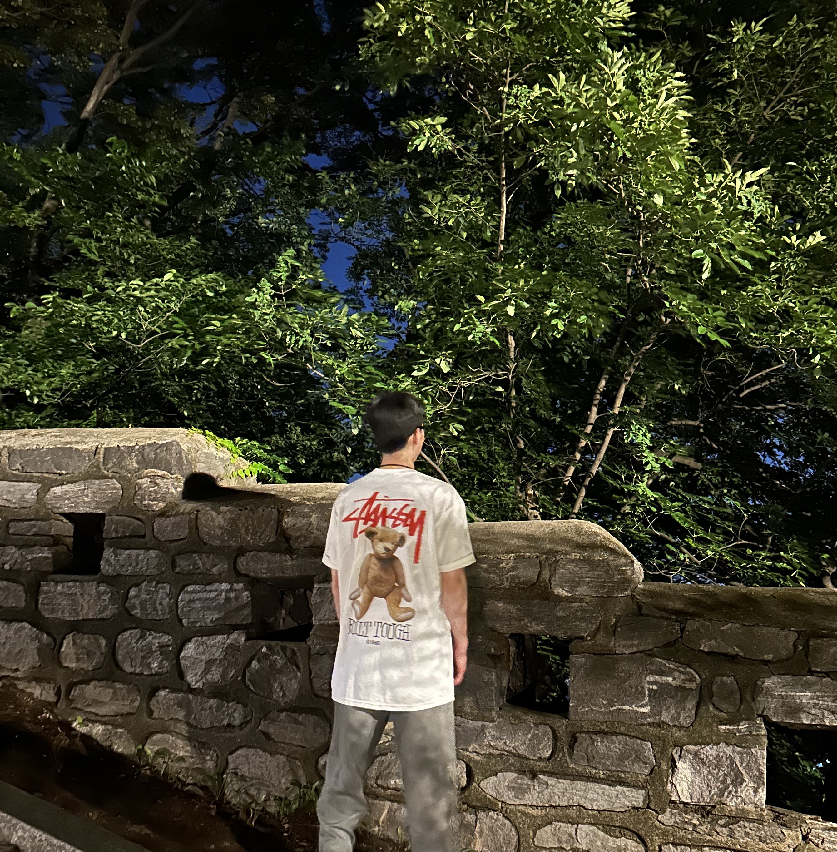 Stussy Built Tough T-Shirt White 착용 스타일 - 2