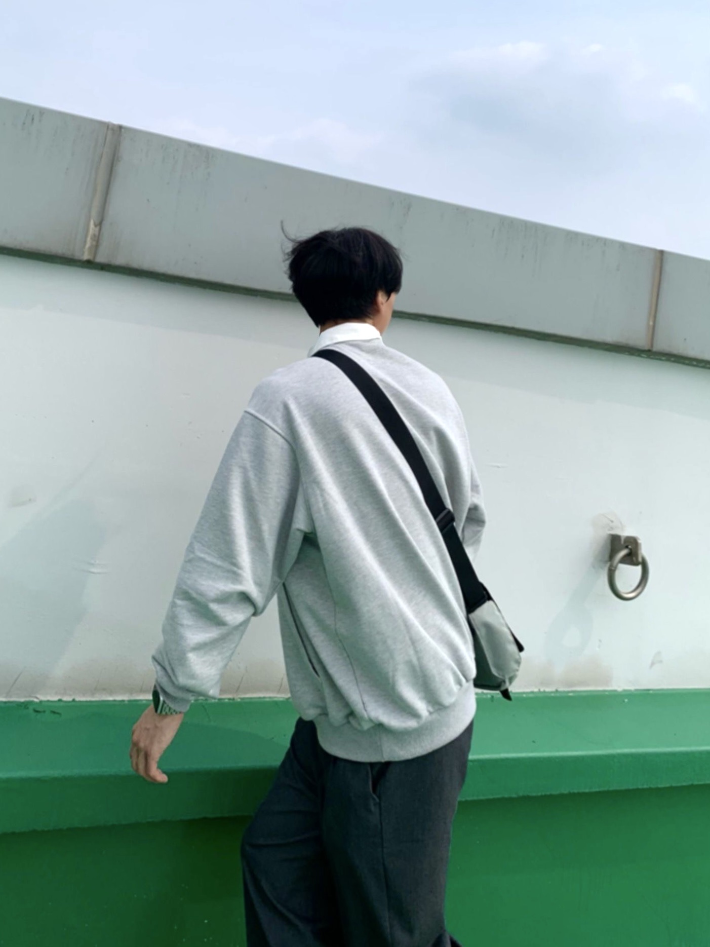 New Balance 860v2 White Black 착용 스타일 - 3