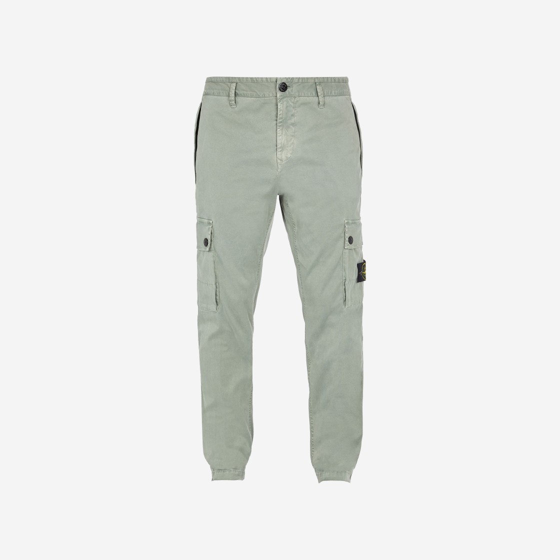 Stone Island 303L1 Stretch Broken Twill Cotton Garment Dyed Old Effect Cargo Pants Sage Green - 23FW 상세 이미지 1