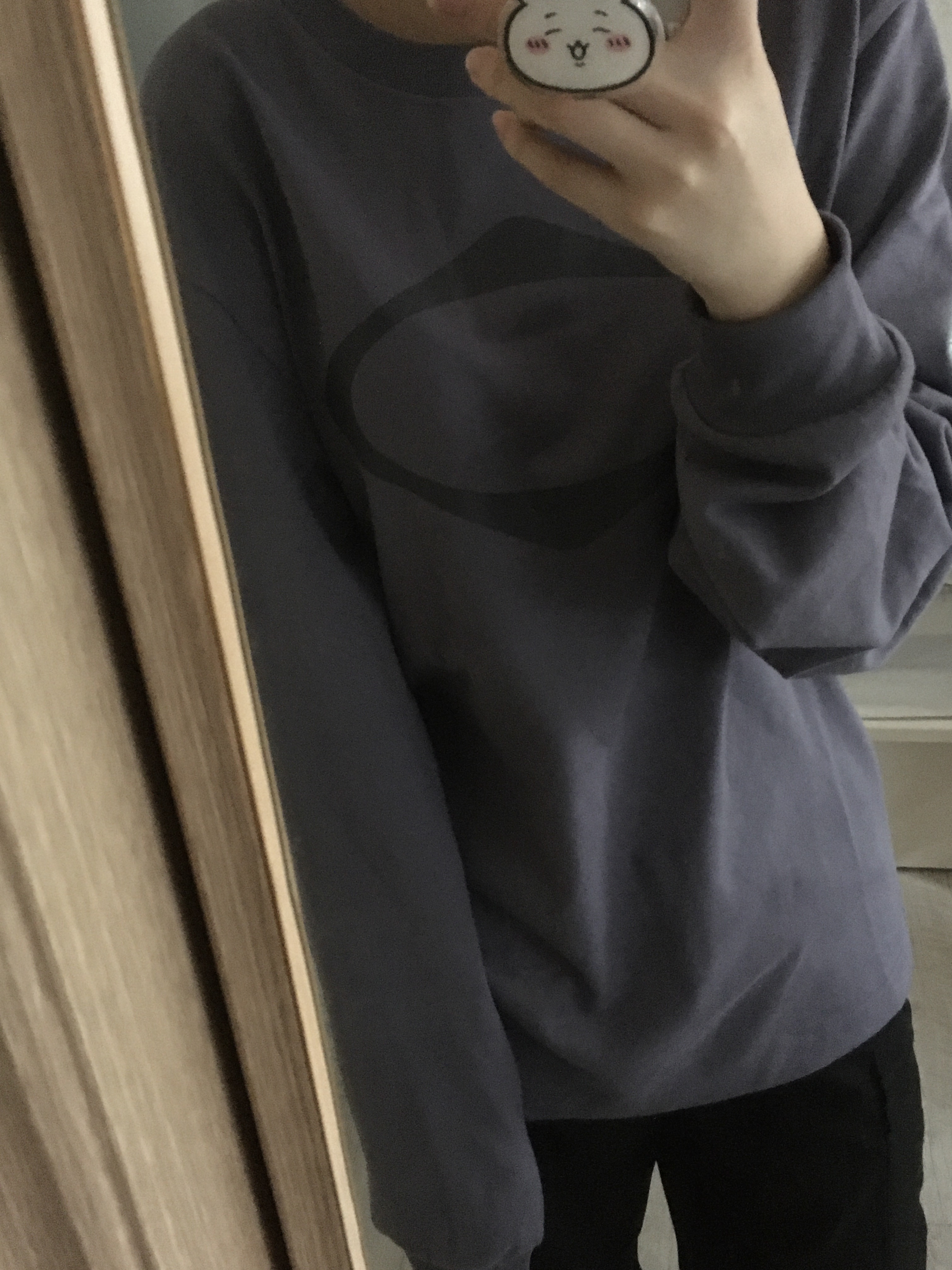 Mischief Rhombus Long Sleeve Purple 착용 스타일 - 1