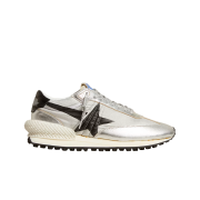 (W) Golden Goose Black Star Marathon Sneakers Silver