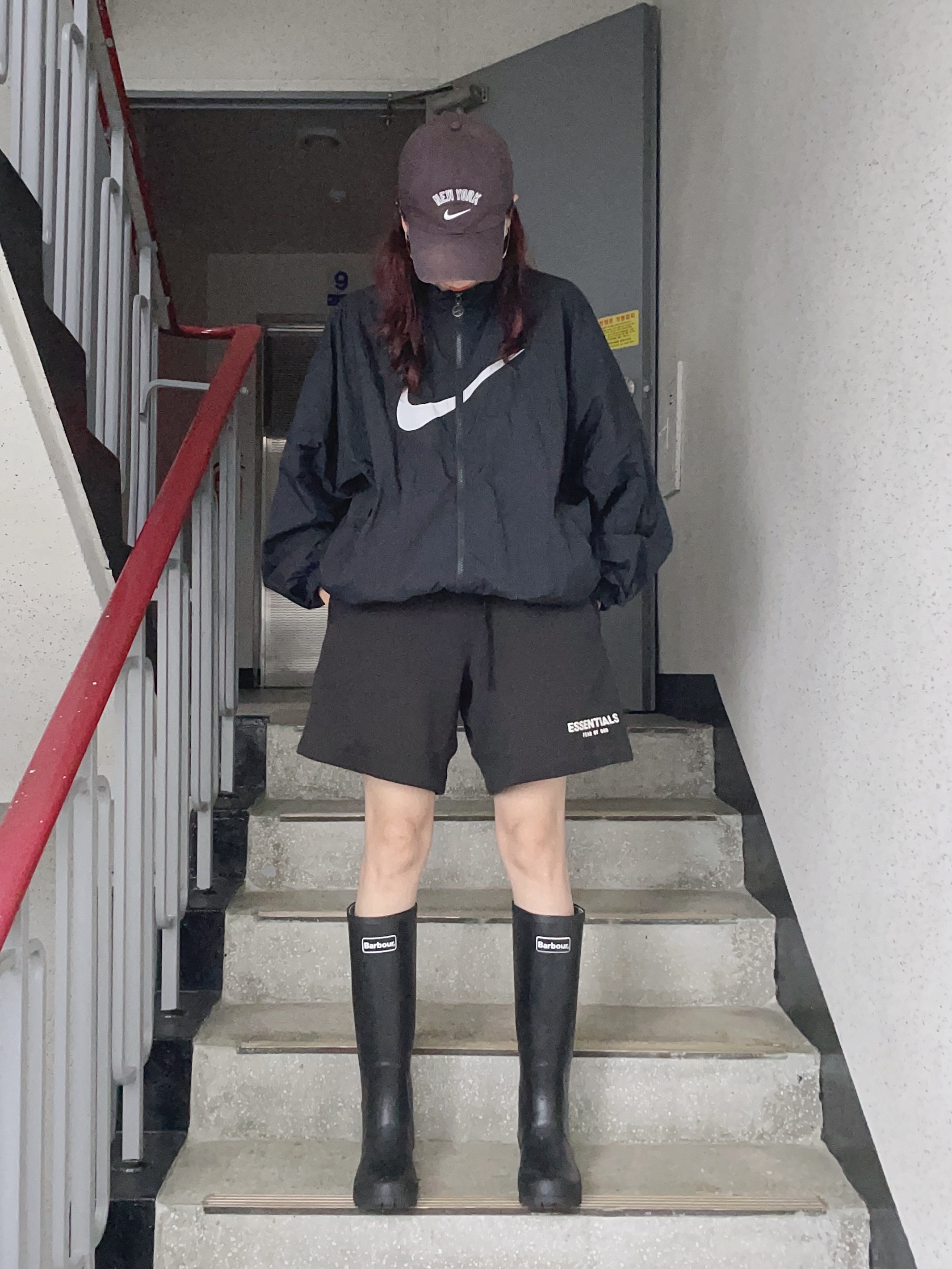 Nike Heritage 86 Wordmark Swoosh MLB New York Yankees Adjustable Hat Navy, (W) Barbour Abbey Wellington Boots Black 착용 스타일 - 1