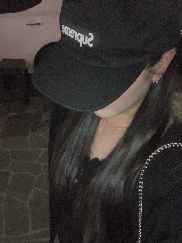 Supreme Washed Chino Twill Camp Cap Black 착용 스타일