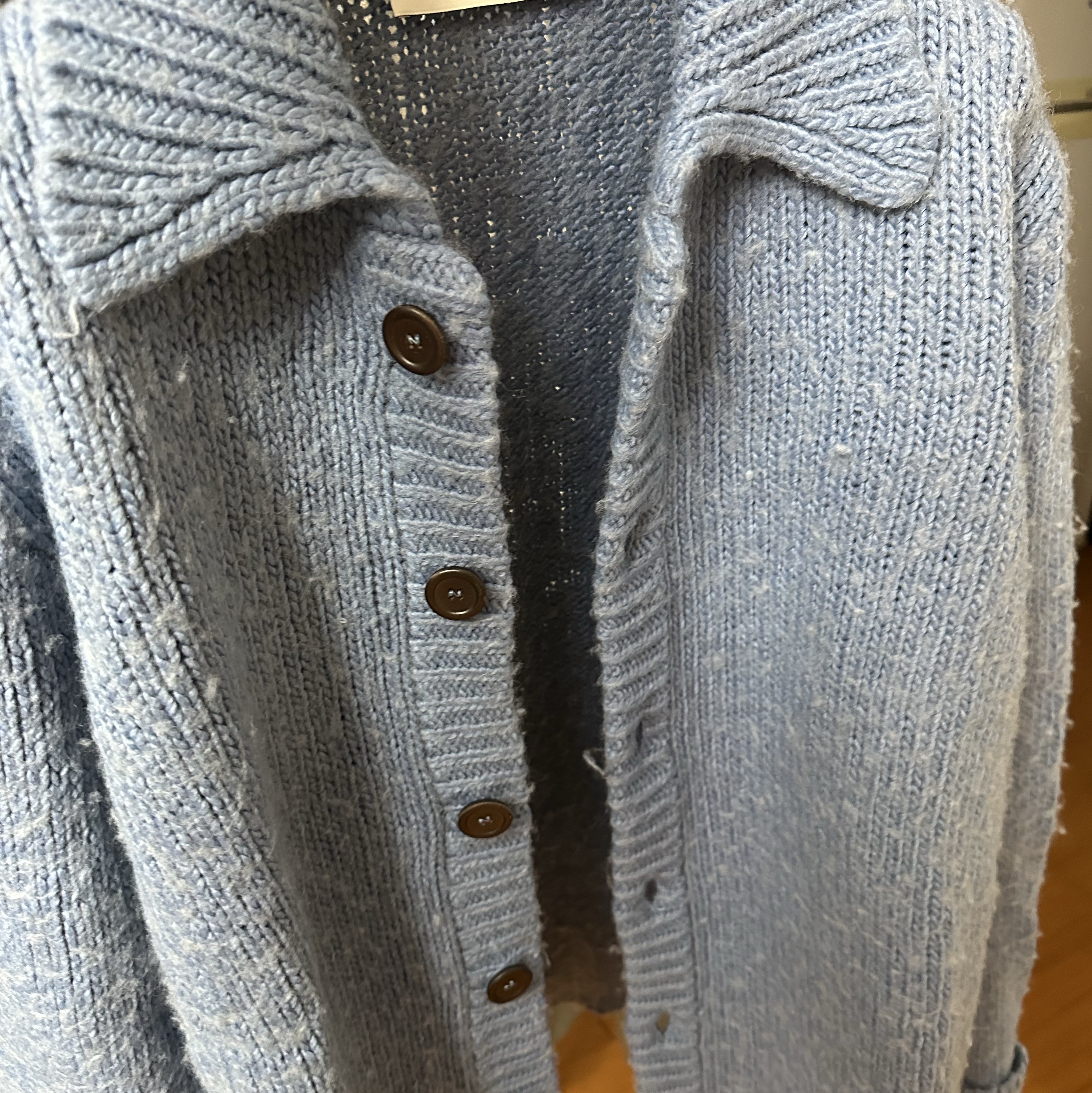 Our Legacy Big Cardigan Funky Acrylic Blue 착용 스타일