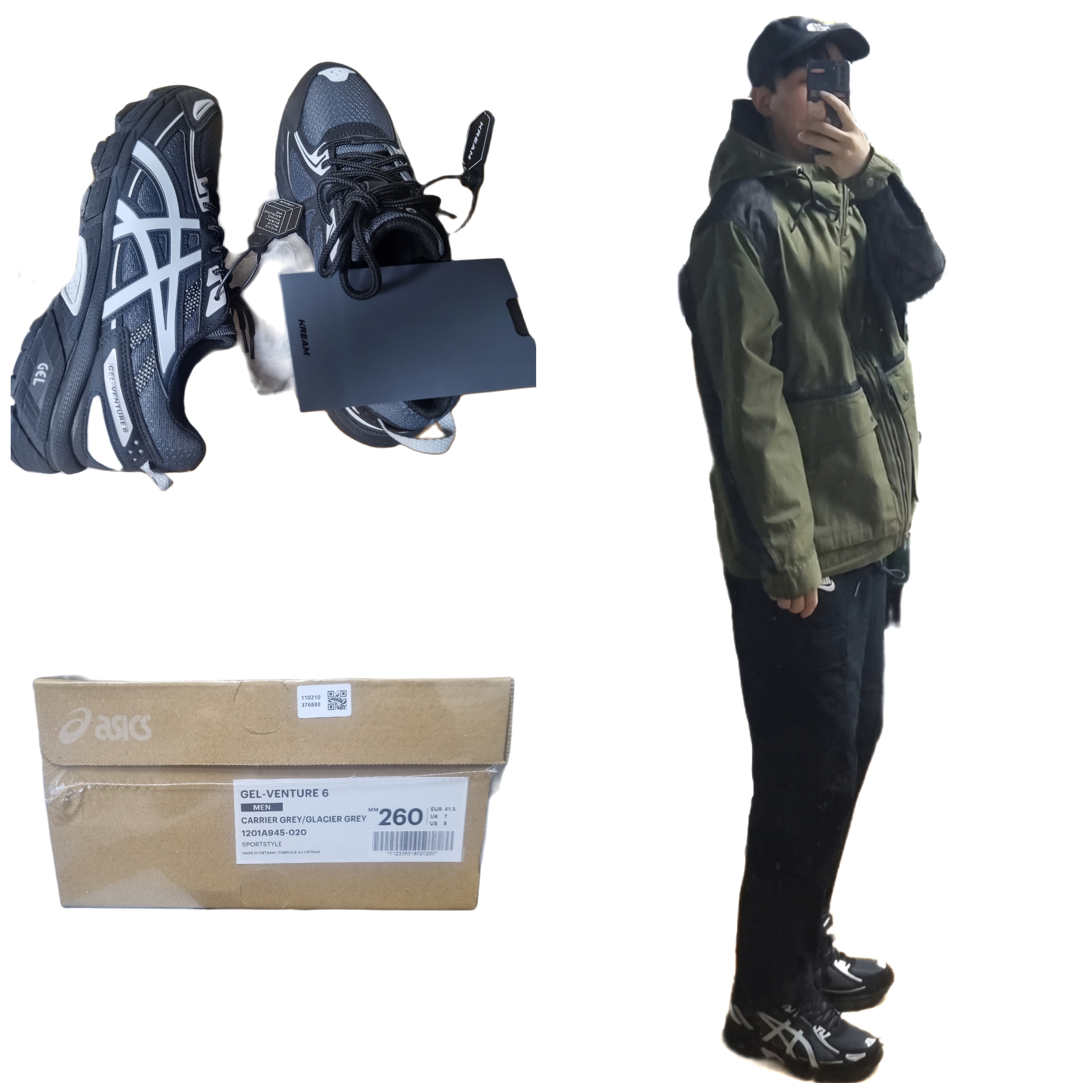 Asics Gel-Venture 6 Carrier Grey 착용 스타일