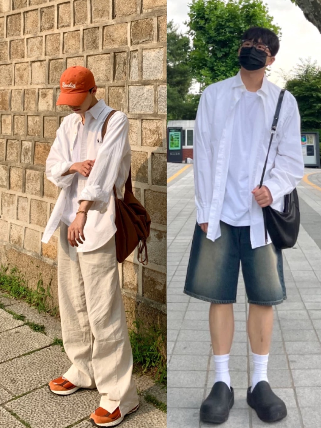 [30% 적립] Polo Ralph Lauren Classic Fit Garment Dyed Oxford Shirt White, New Balance 2002R Rust Oxide 착용 스타일 - 2