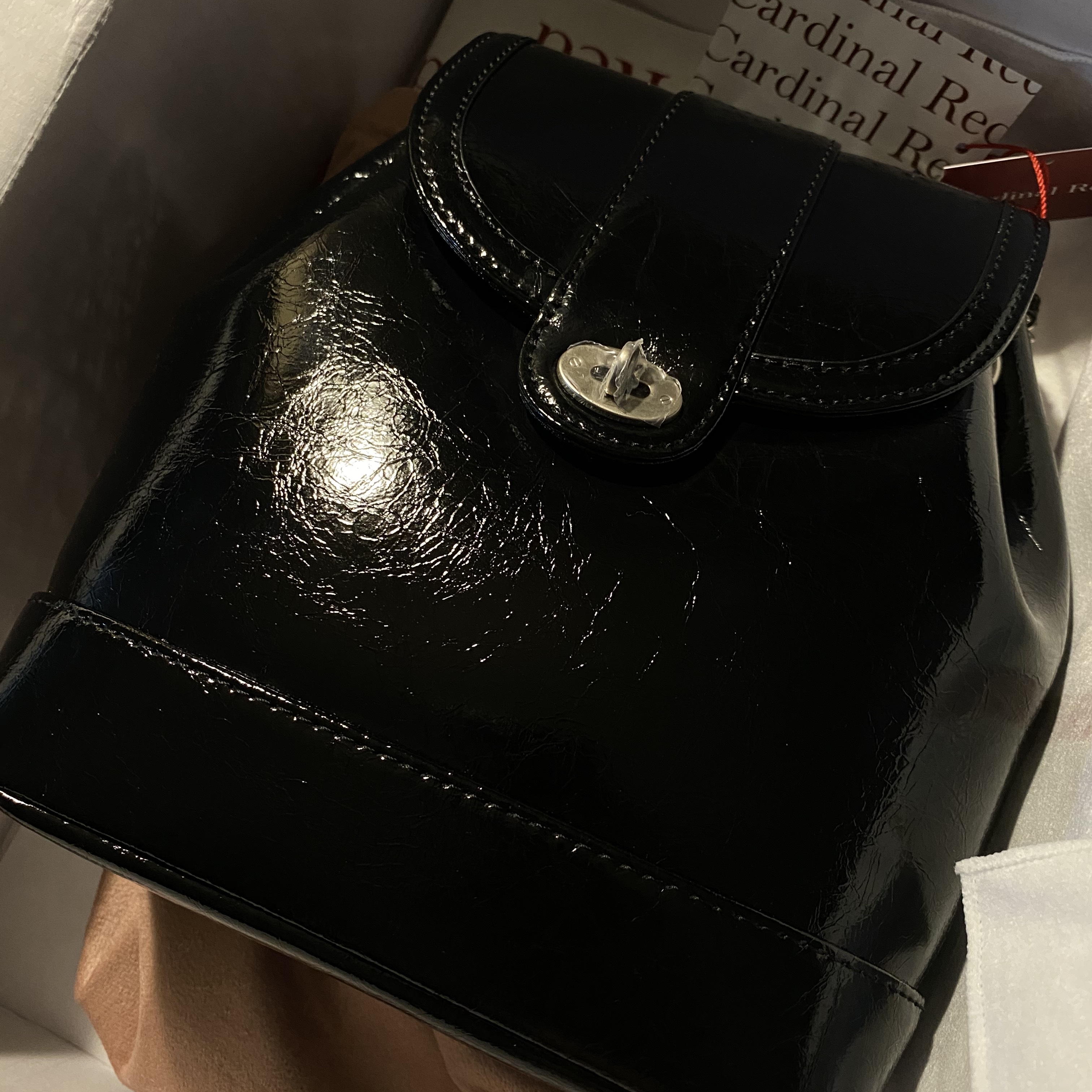 Cardinal Red Hawoo-A Bag Black 착용 스타일